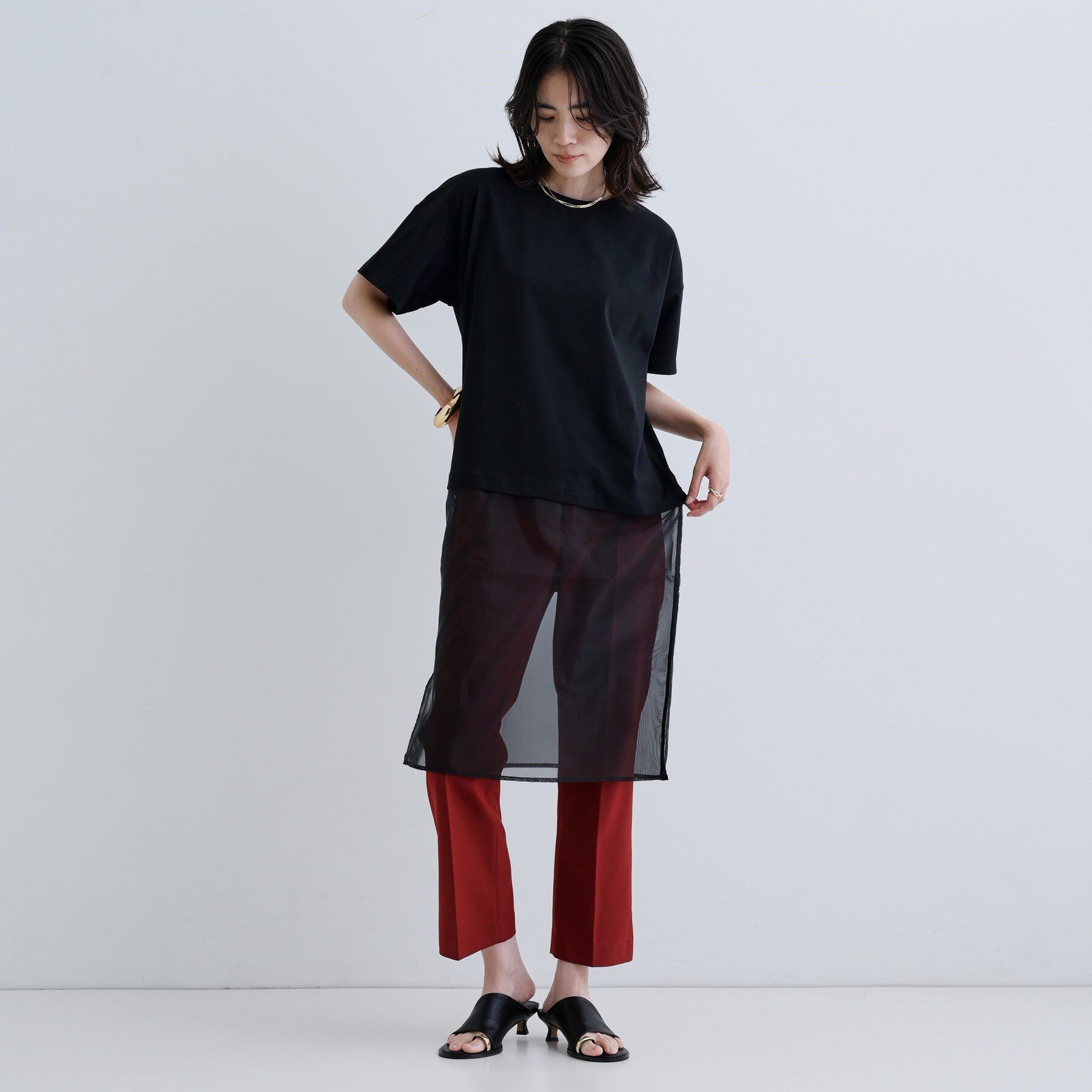 GALLEST「シアードッキングTシャツ」|Tシャツ・カットソー|