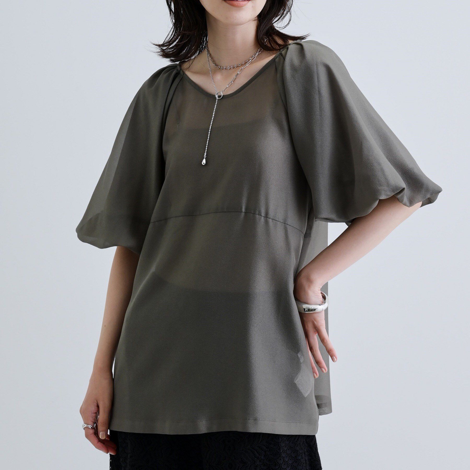 GALLEST「ボリュームスリーブブラウス」|シャツ・ブラウス|