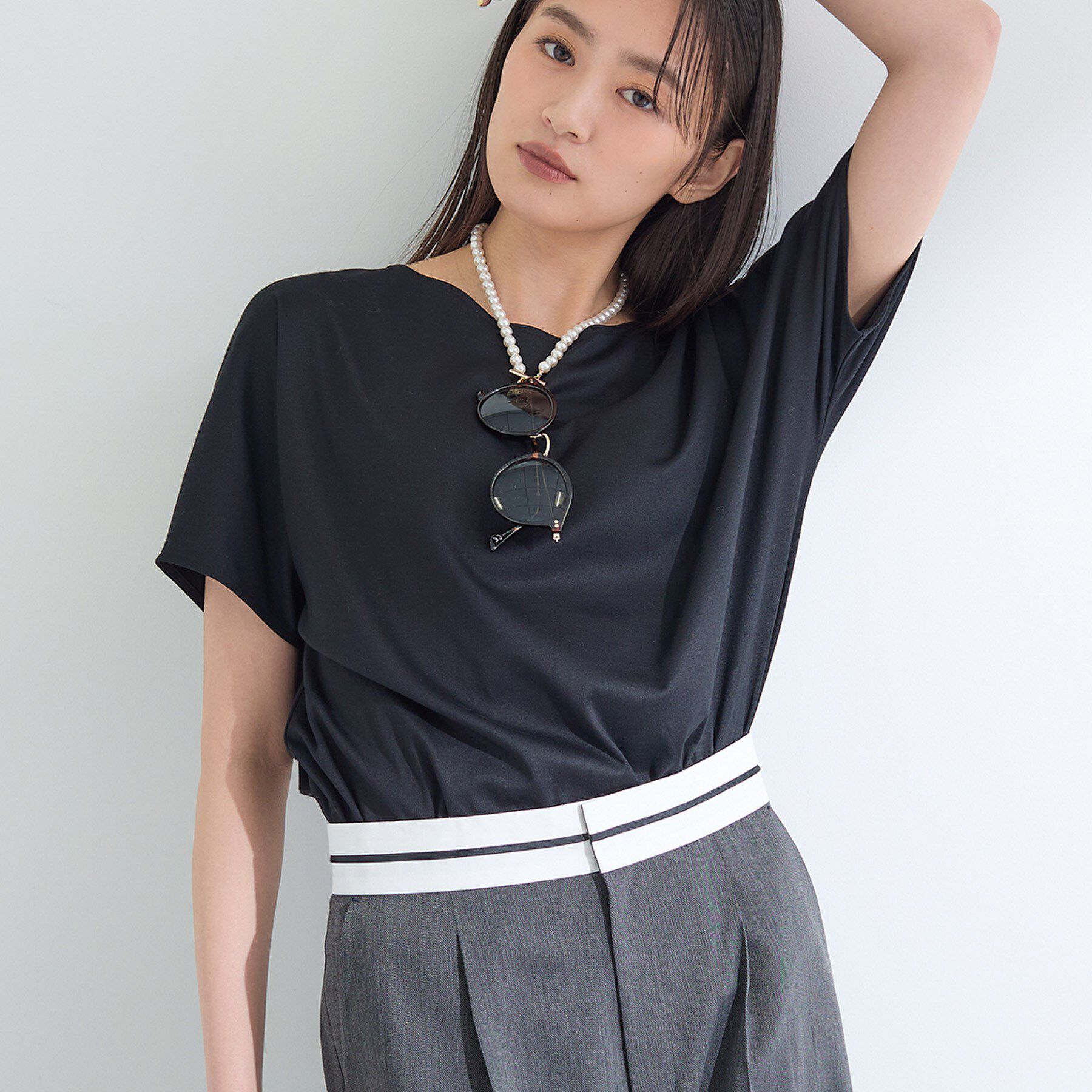 INDIVI「【インナーとしても活躍！】シンプルTシャツ」|Tシャツ・カットソー|