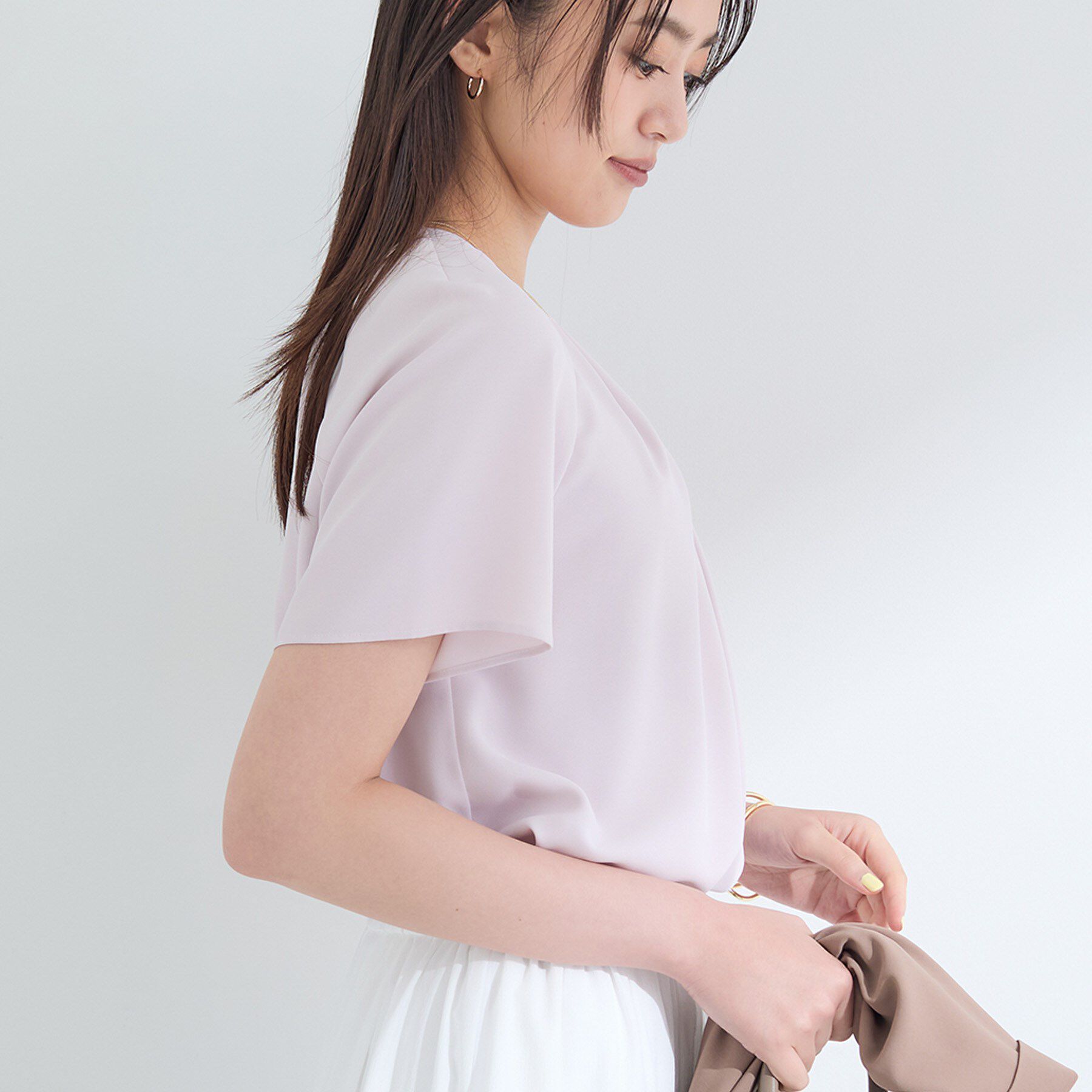 INDIVI「【UVケア】タックブラウス」|シャツ・ブラウス|