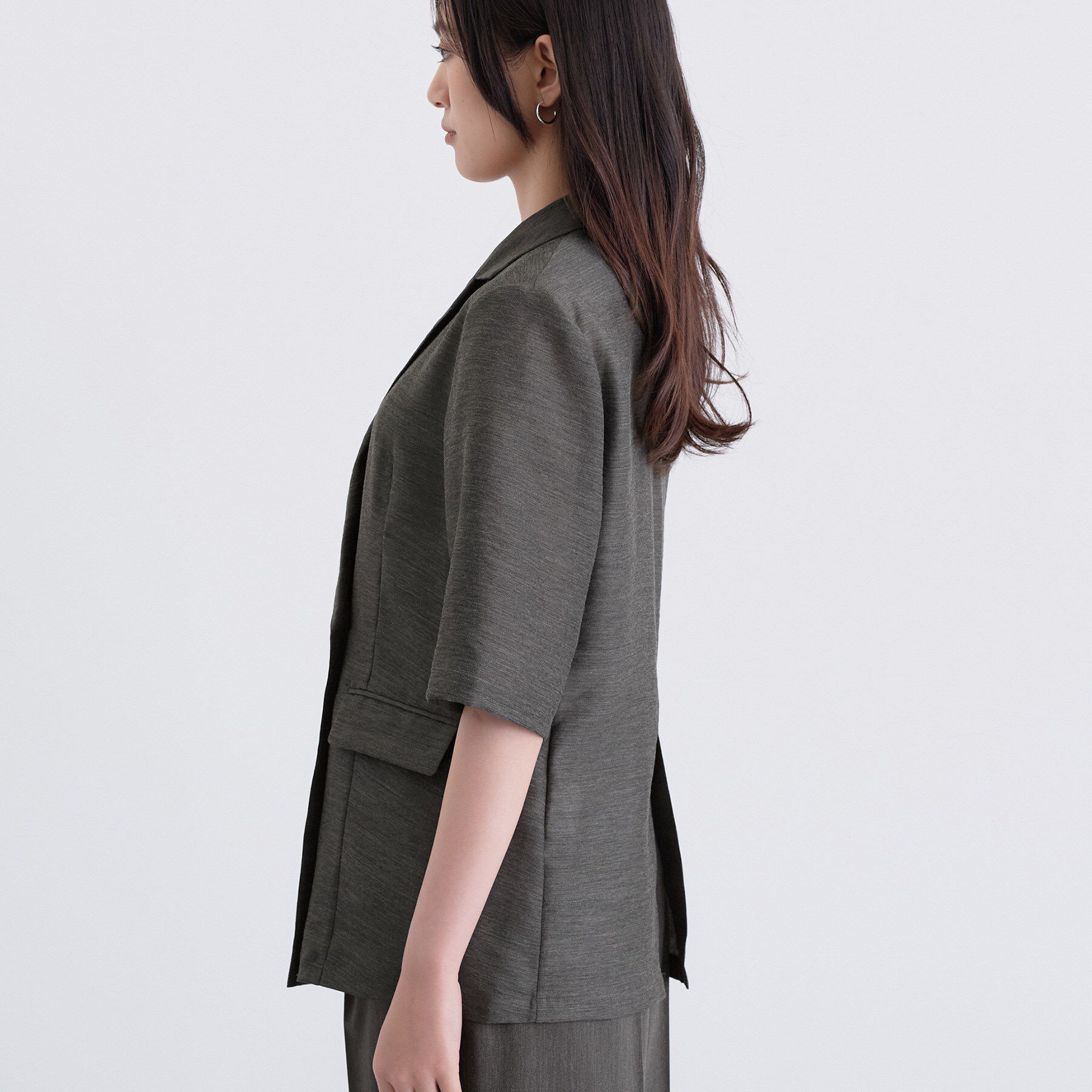 INDIVI「ライトダブルジャケット」|テーラードジャケット|