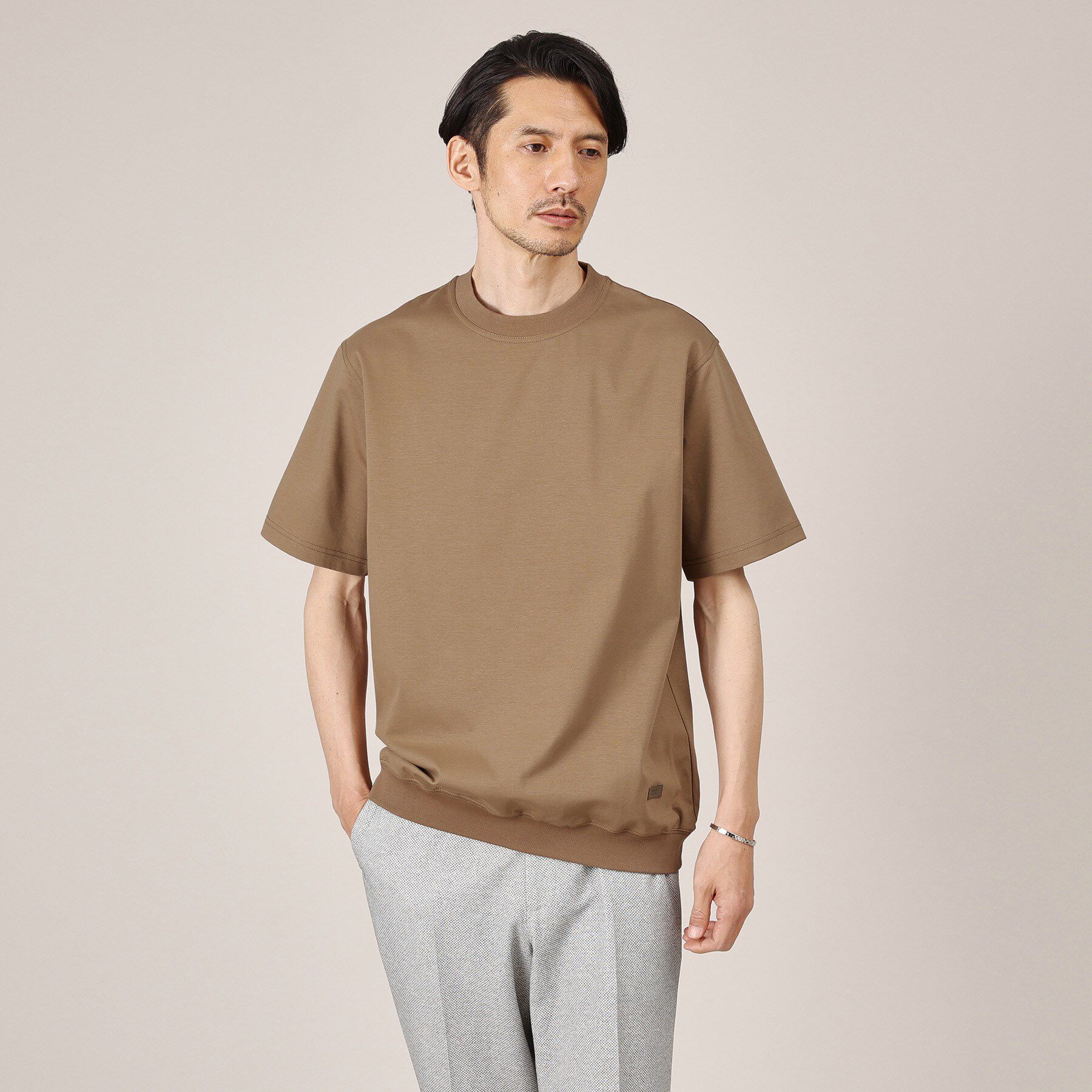 TAKEO KIKUCHI「【抗菌防臭／5サイズ展開】ハイゲージポンチ Tシャツ」|Tシャツ・カットソー|トープ(054)