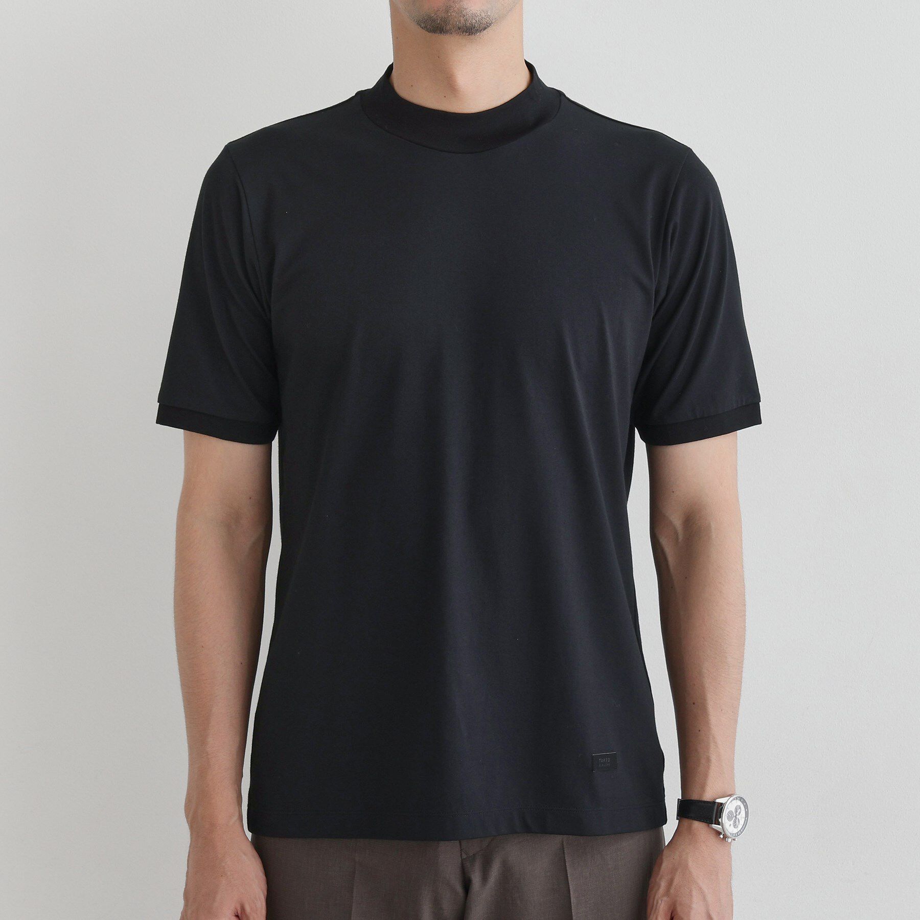 TAKEO KIKUCHI「【COOL CITY WEAR】インドライ天竺モックネック プルオーバー /吸汗速乾」|Tシャツ・カットソー|