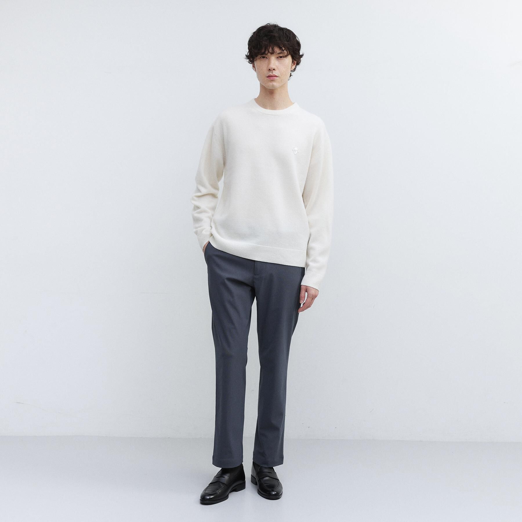 TAKEO KIKUCHI「【Air Palette Knit】ワンポイント カラーニット プルオーバー」|ニット・セーター|