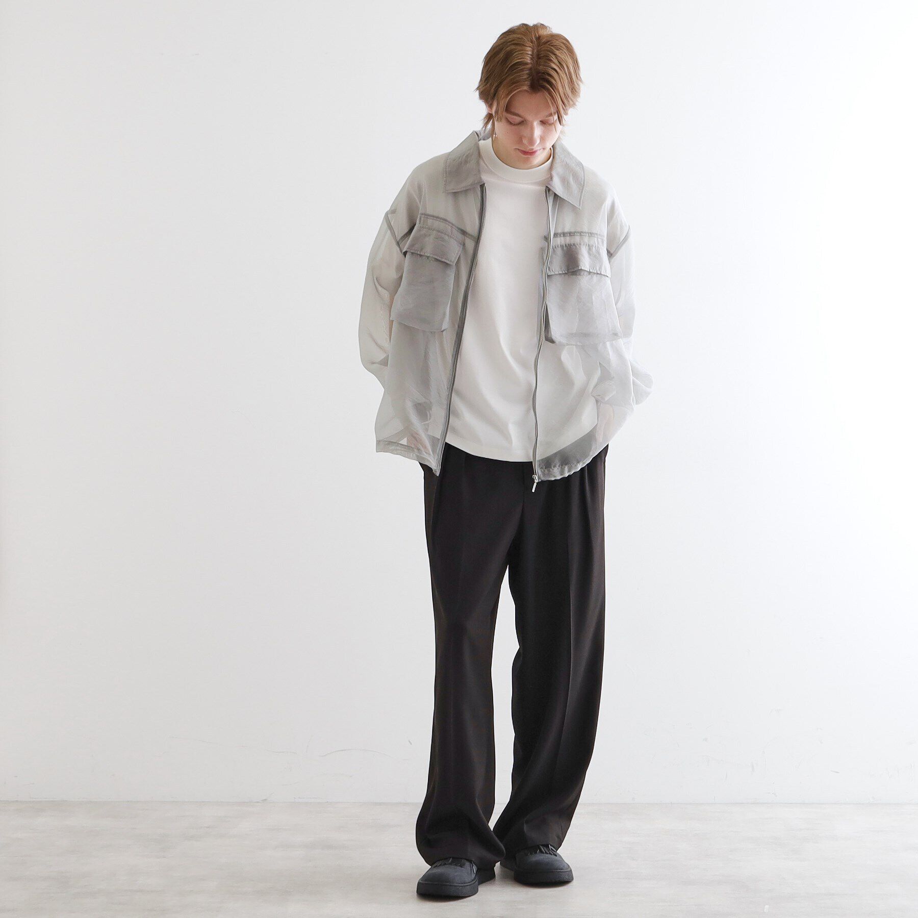 tk.TAKEO KIKUCHI「シアーシャツアウター」|シャツ・ブラウス|