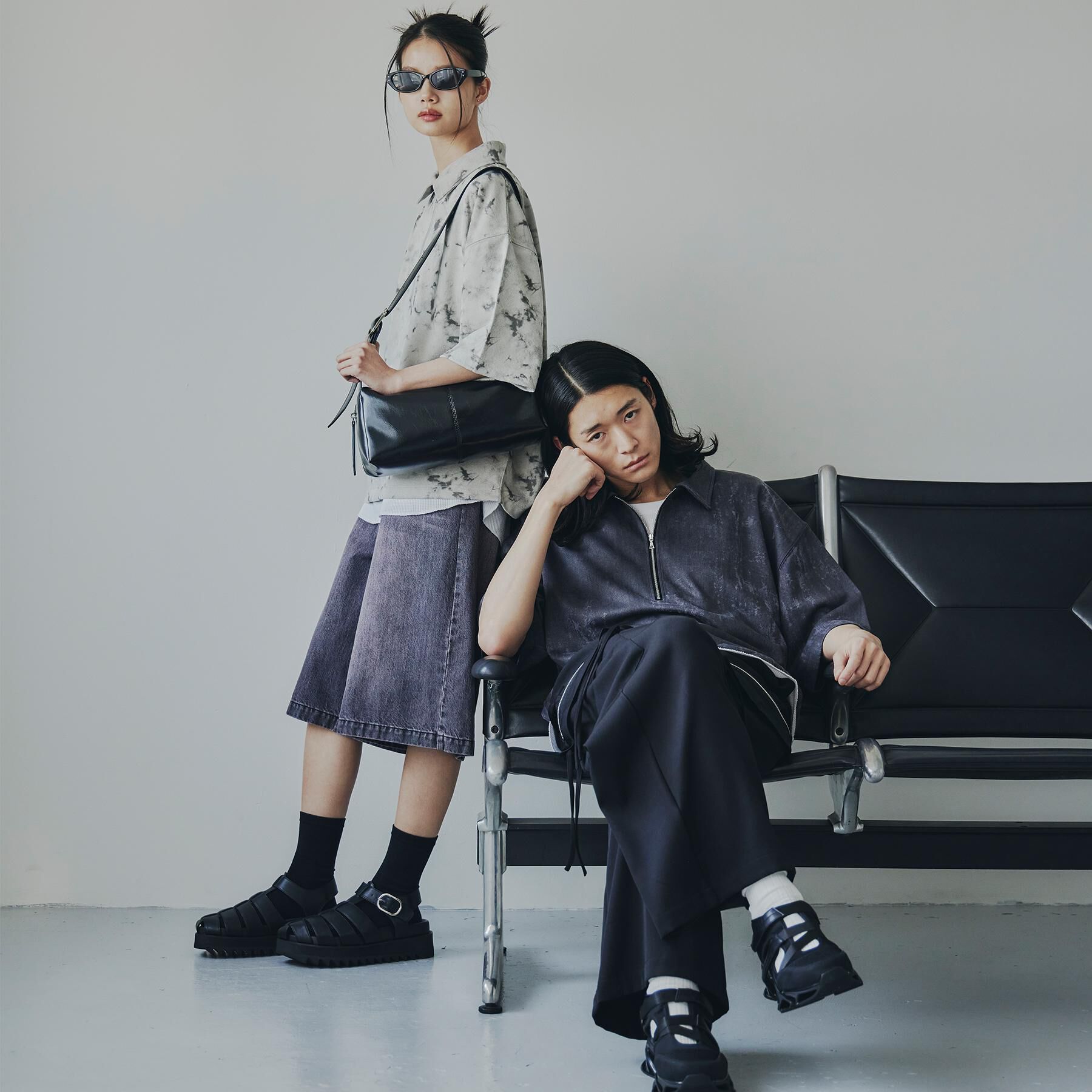 tk.TAKEO KIKUCHI「ヴィンテージライクハーフジップポロシャツ」|ポロシャツ|