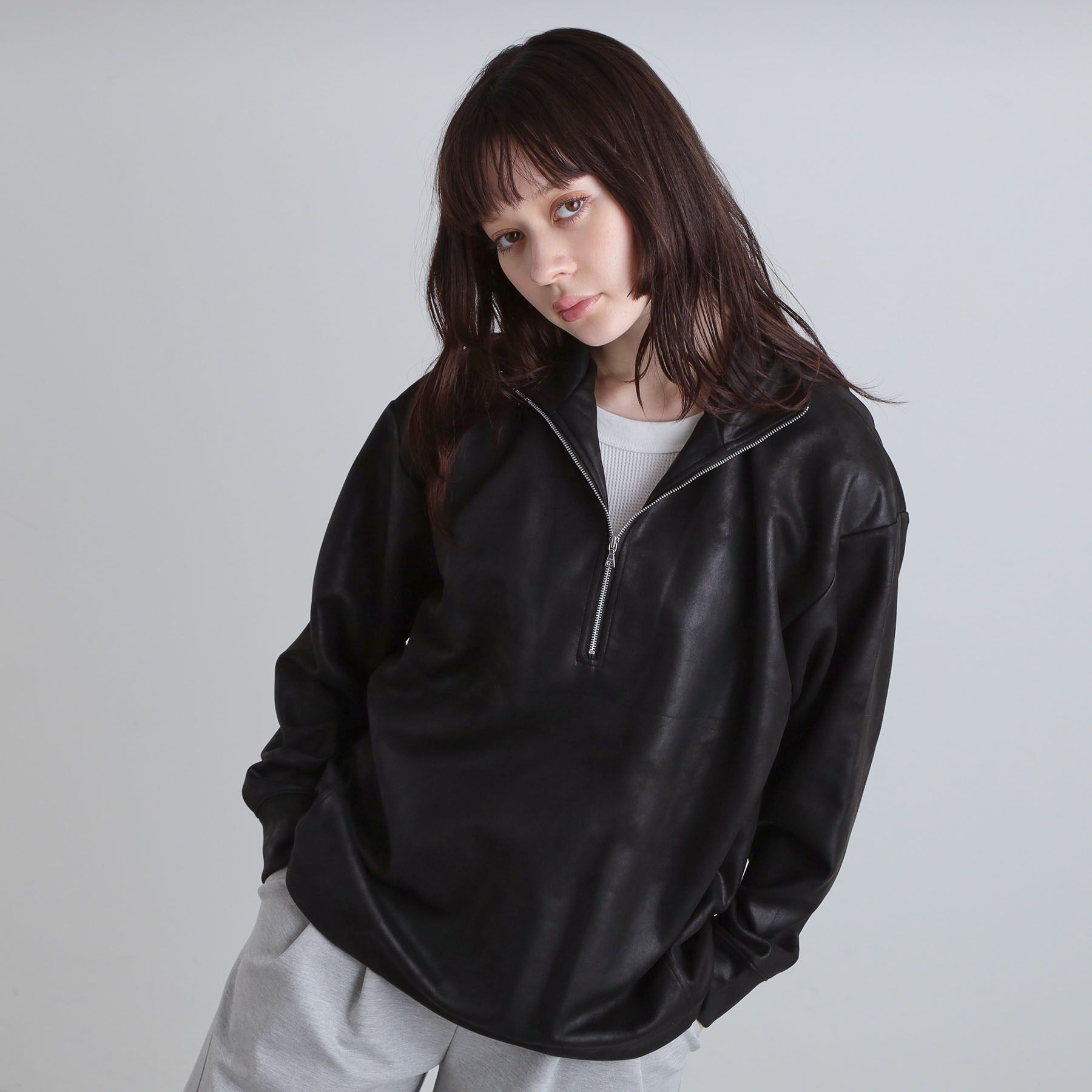 tk.TAKEO KIKUCHI「ヴィンテージライクプリント ハーフジッププルオーバー」|Tシャツ・カットソー|