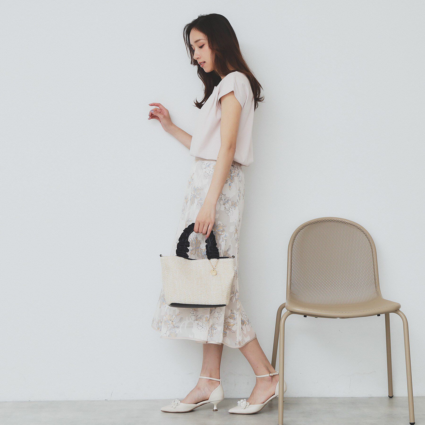 index「《6色展開/XS-3サイズ》キーネックビジュートップス【UV/接触冷感/洗濯機洗い可】」|Tシャツ・カットソー|