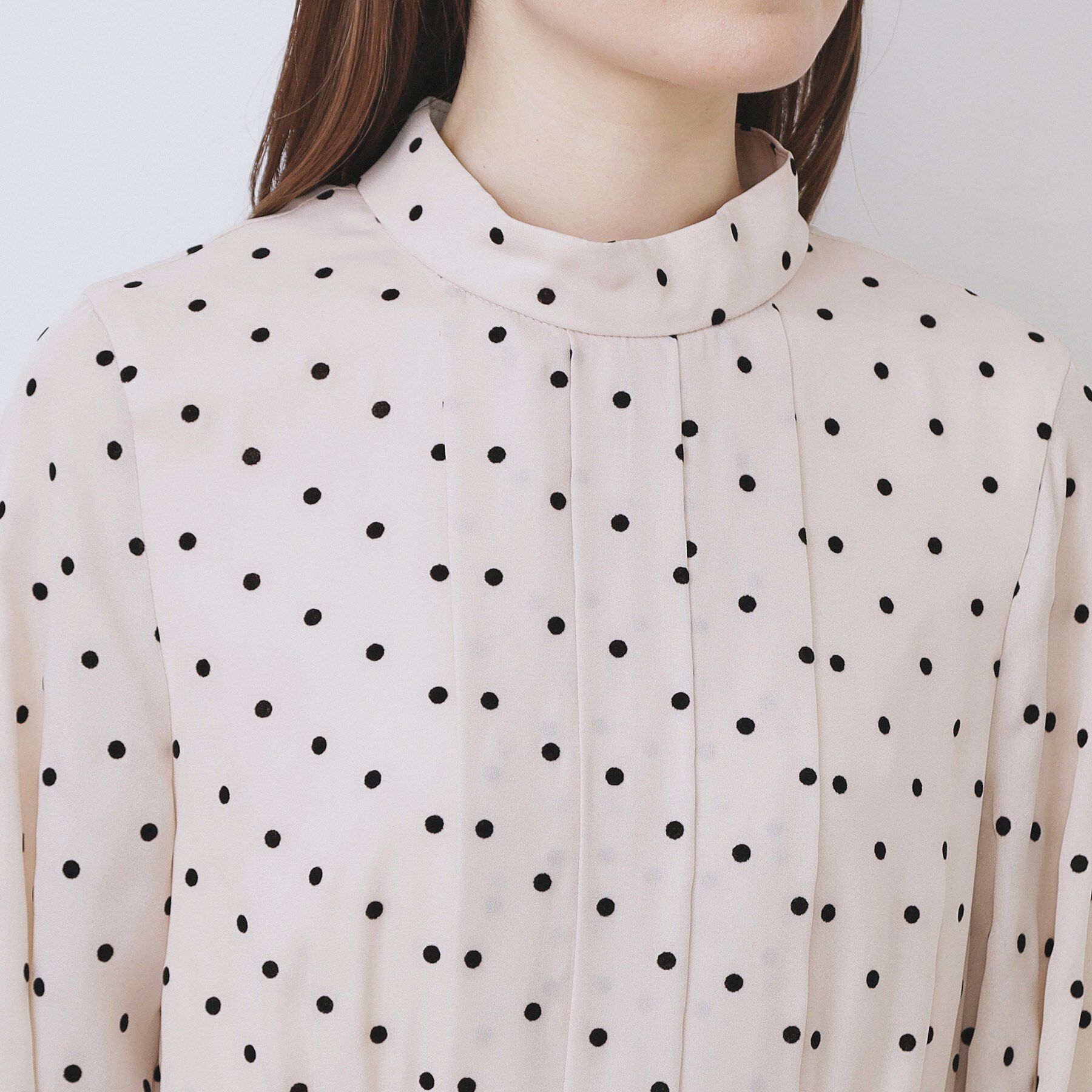 index「ドットデザインタックワンピース【洗濯機OK/イージーアイロン】」|ワンピース|