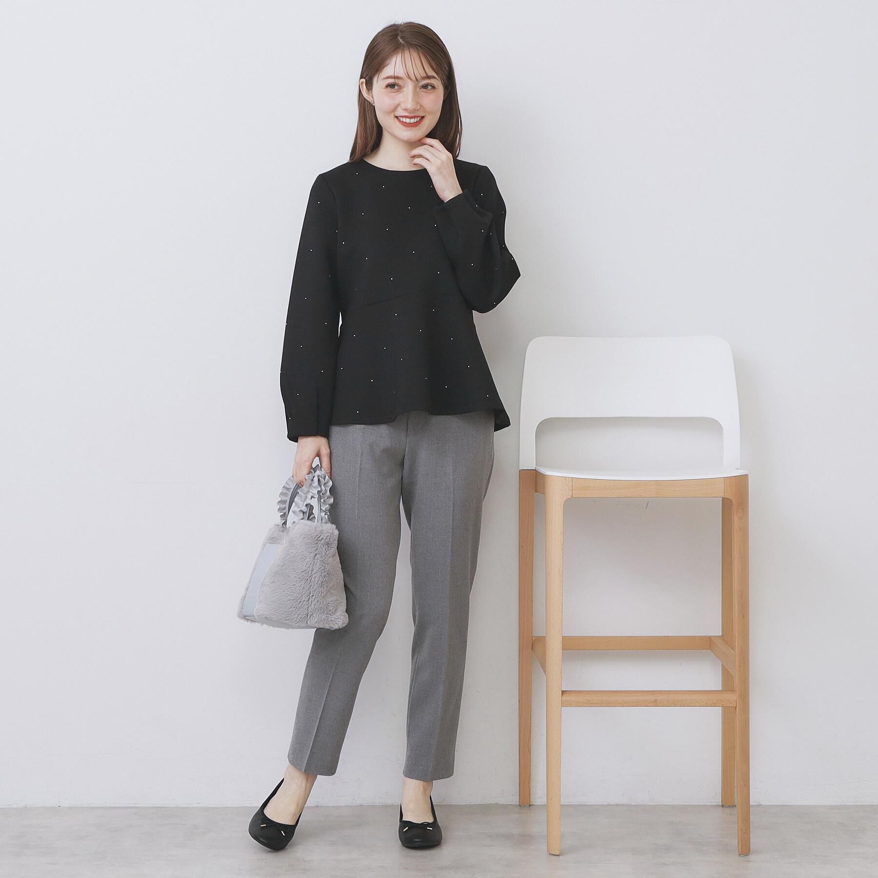 index「ジルコンペプラムトップス【洗濯機OK】」|Tシャツ・カットソー|