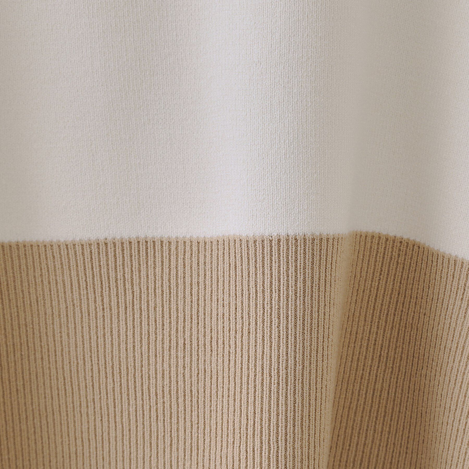 OPAQUE.CLIP「バイカラーボクシーニット【洗濯機洗い可】」|ニット・セーター|