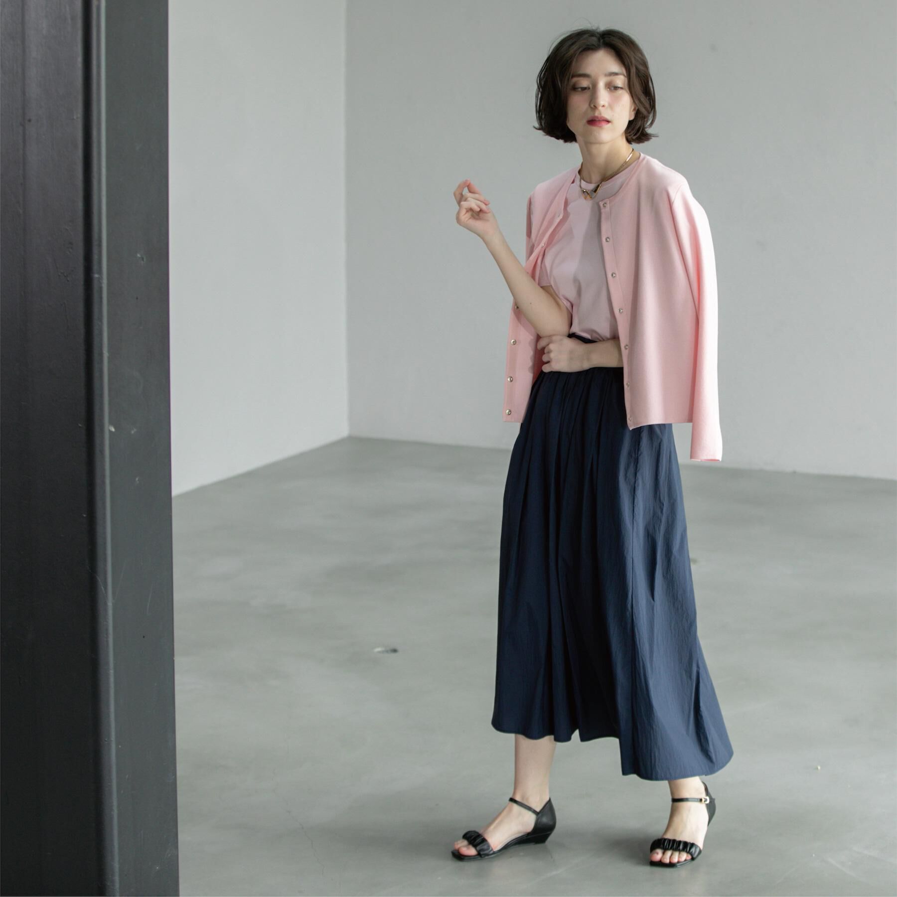 OPAQUE.CLIP「シアーヴィンテージイージーフレアスカート【洗濯機洗い可】」|スカート|