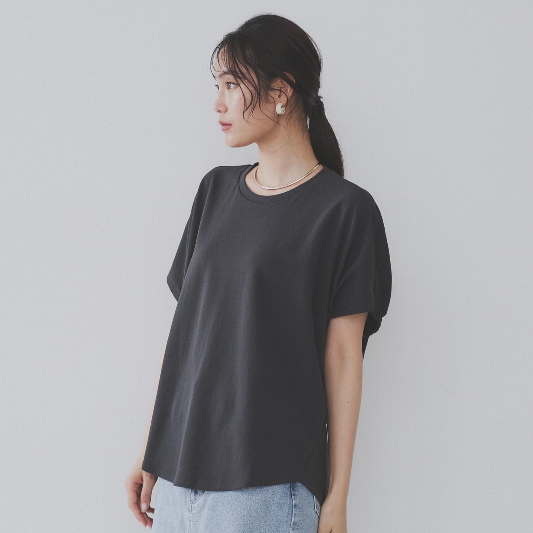 OPAQUE.CLIP「リラクシードルマンスリーブトップス【UV/吸水速乾/洗濯機洗い可】」|Tシャツ・カットソー|