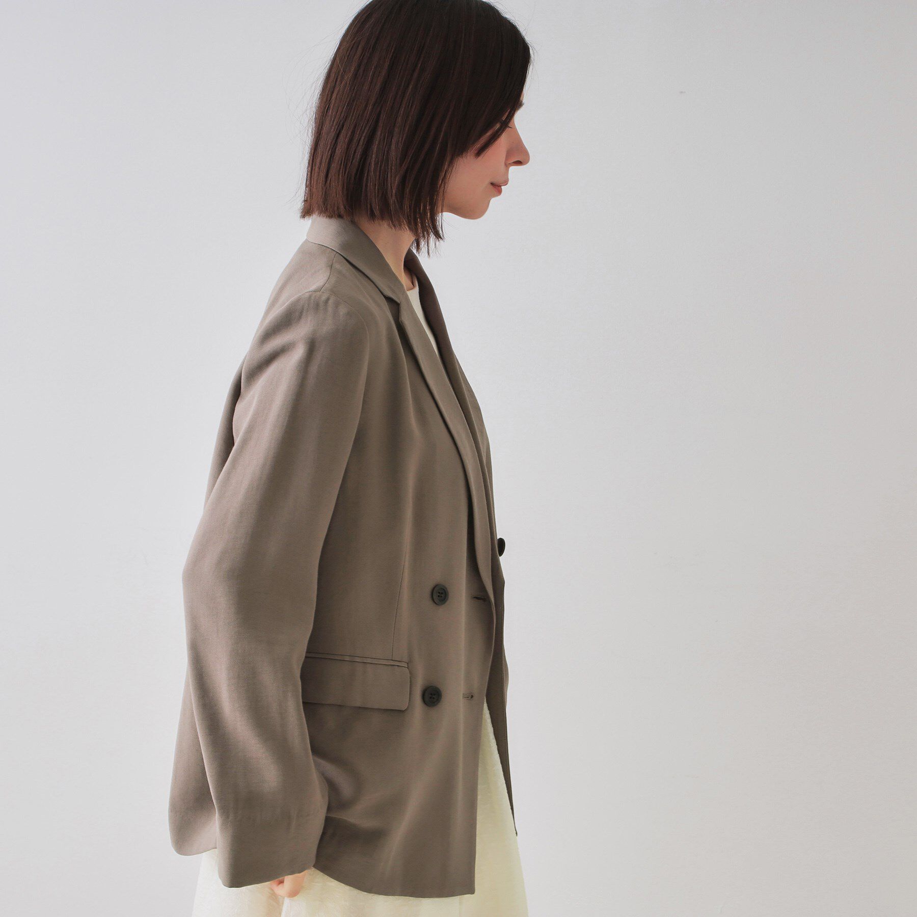 OPAQUE.CLIP「ダブルブレストジャケット【洗える】」|テーラードジャケット|