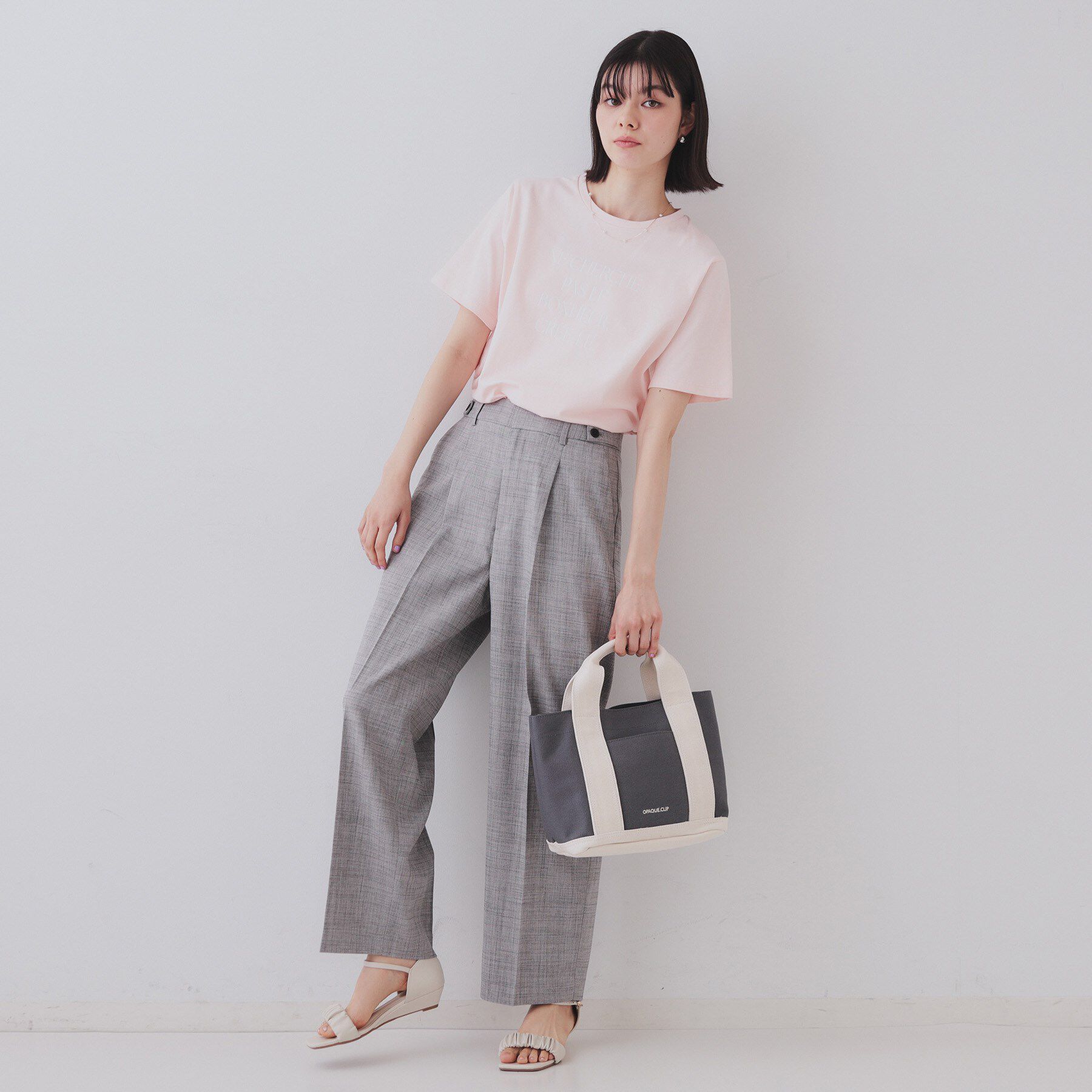 OPAQUE.CLIP「【2WAY／多ポケット】3層セパレートミドルトートバッグ」|トートバッグ|