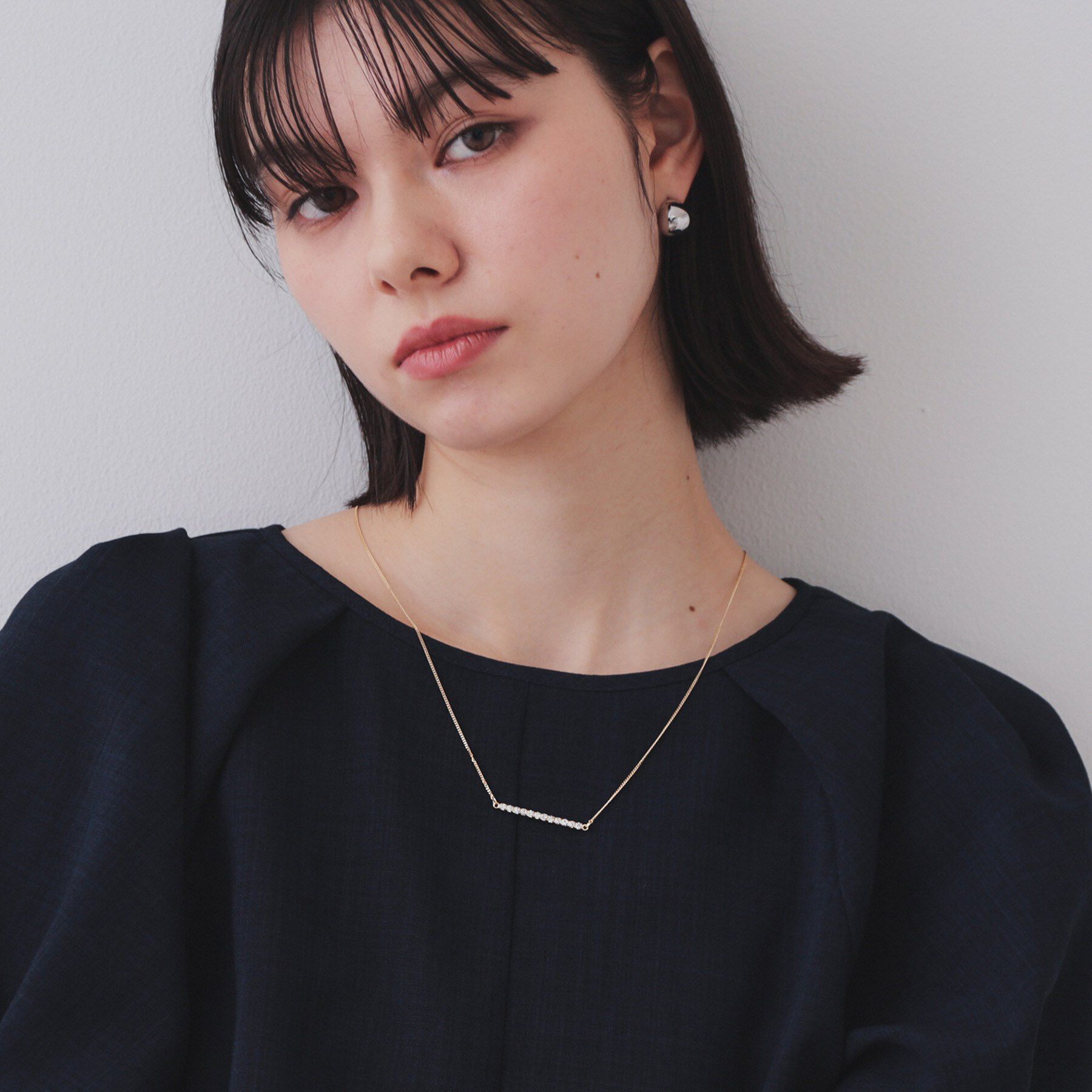 OPAQUE.CLIP「ビジューラインネックレス」|ネックレス|