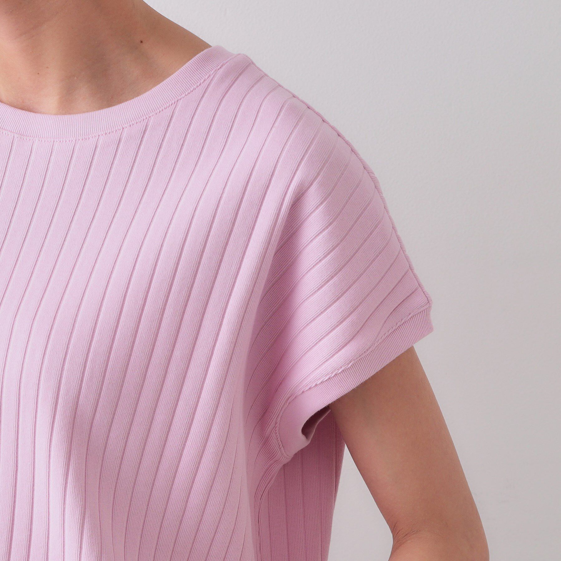 OPAQUE.CLIP「ワイドリブフレンチTシャツ【洗濯機洗い可】」|Tシャツ・カットソー|