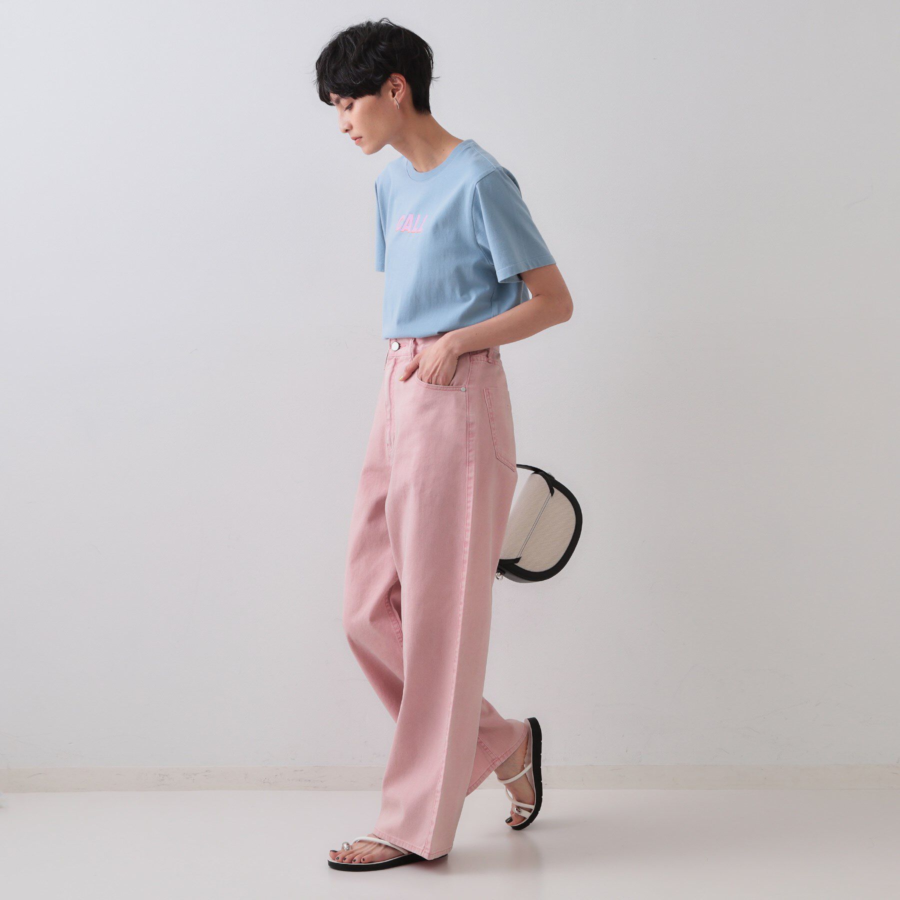 OPAQUE.CLIP「カラーロゴTシャツ【洗濯機洗い可】」|Tシャツ・カットソー|