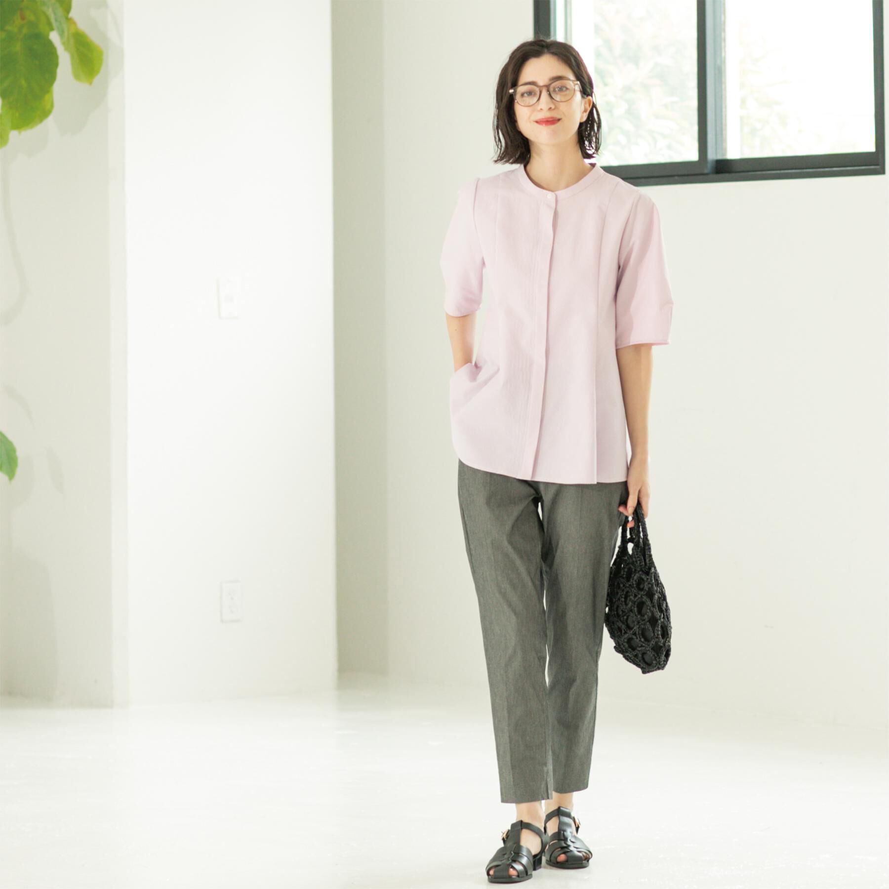 OPAQUE.CLIP「麻混ハイストレッチイージースティックパンツ【洗濯機洗い可】」|その他|