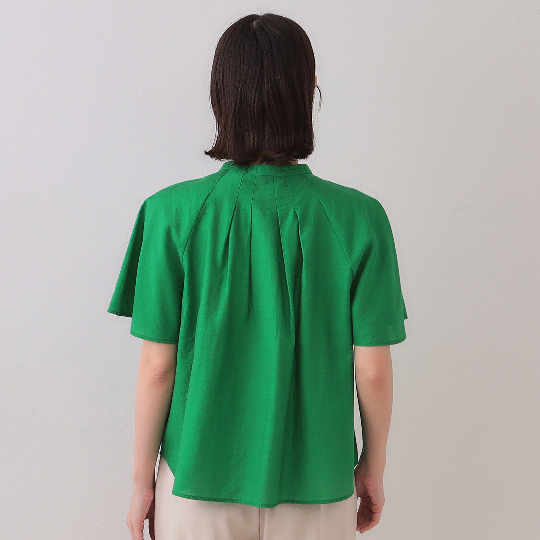 OPAQUE.CLIP「シアーフレアスリーブブラウス【洗濯機洗い可】」|シャツ・ブラウス|