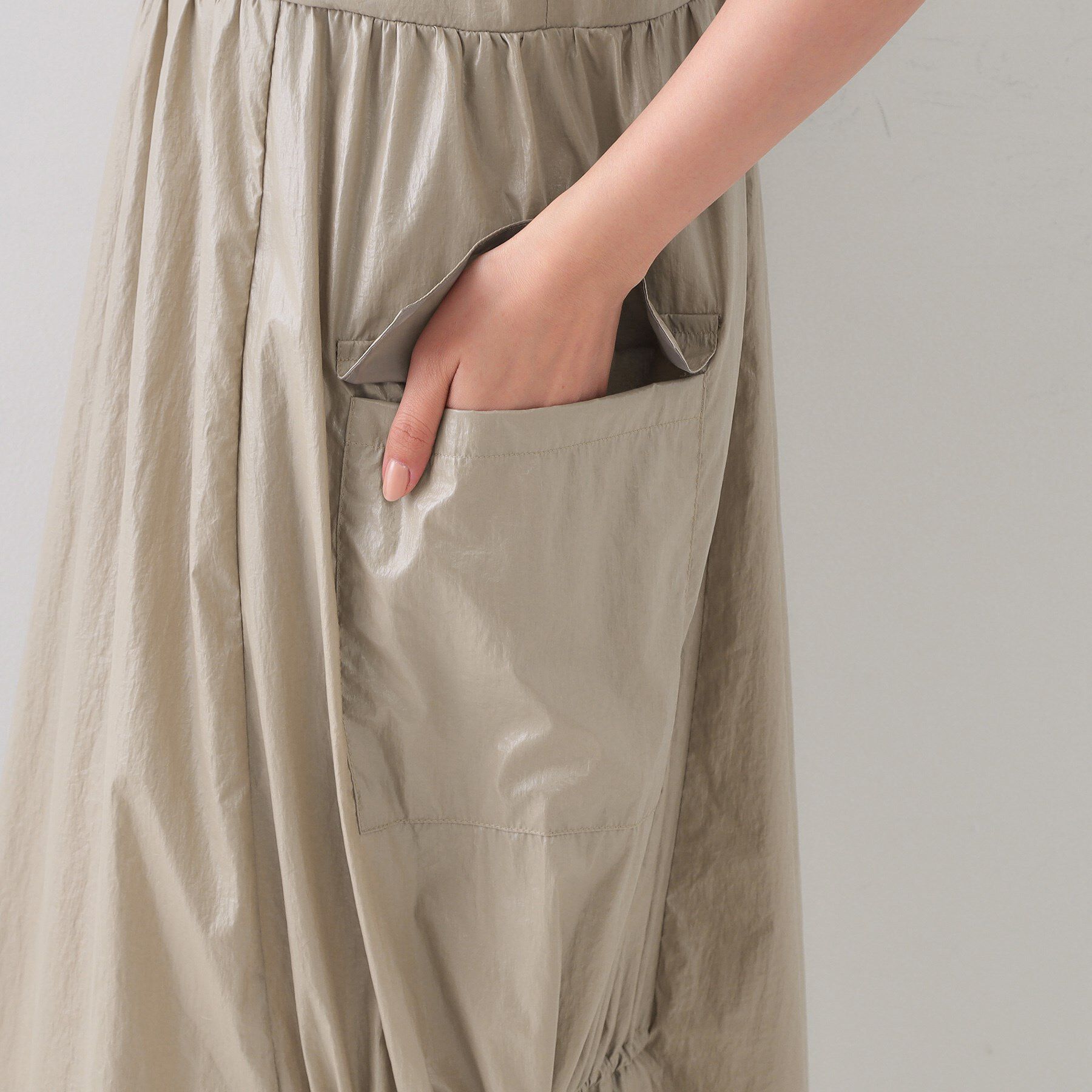 OPAQUE.CLIP「デザインキャミワンピース【洗濯機洗い可】」|ワンピース|