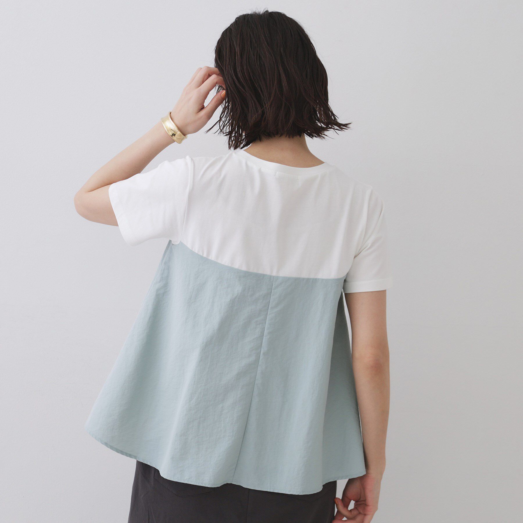 OPAQUE.CLIP「ビスチェドッキングカットソー【洗濯機洗い可】」|Tシャツ・カットソー|