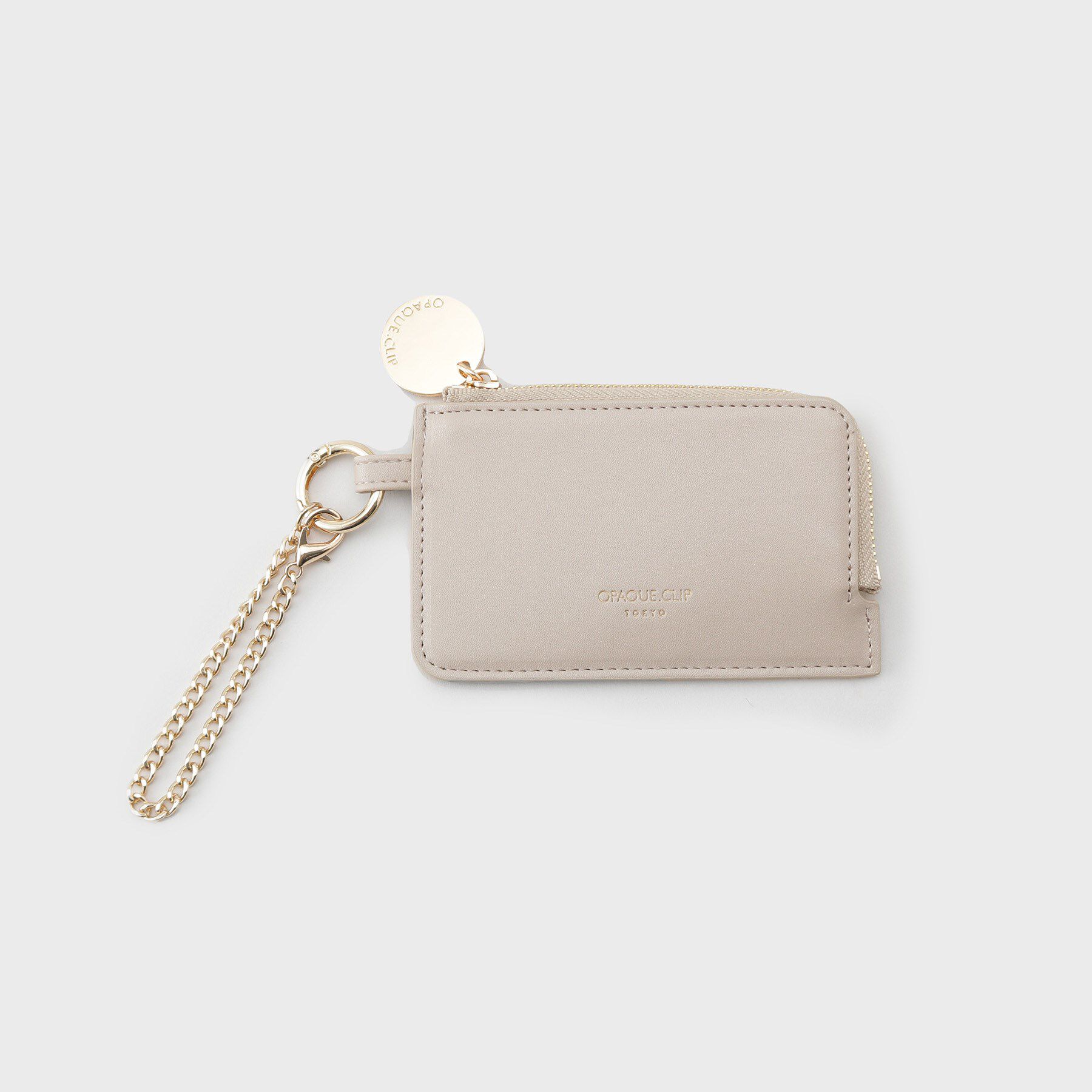 OPAQUE.CLIP「【2WAY】合皮チャームカードケース」|その他|ベージュ(052)