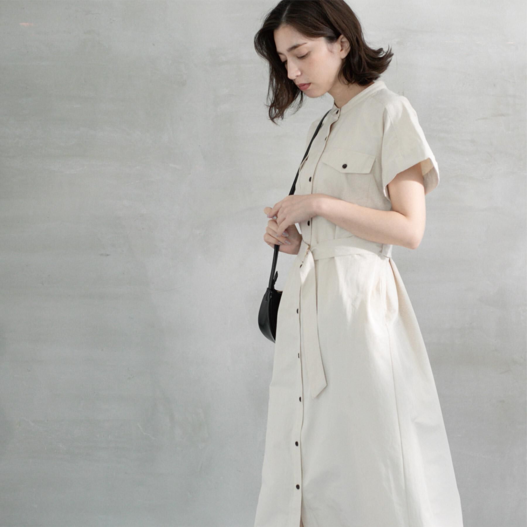 OPAQUE.CLIP「ダブルポケットシャツワンピース【洗濯機洗い可】」|ワンピース|