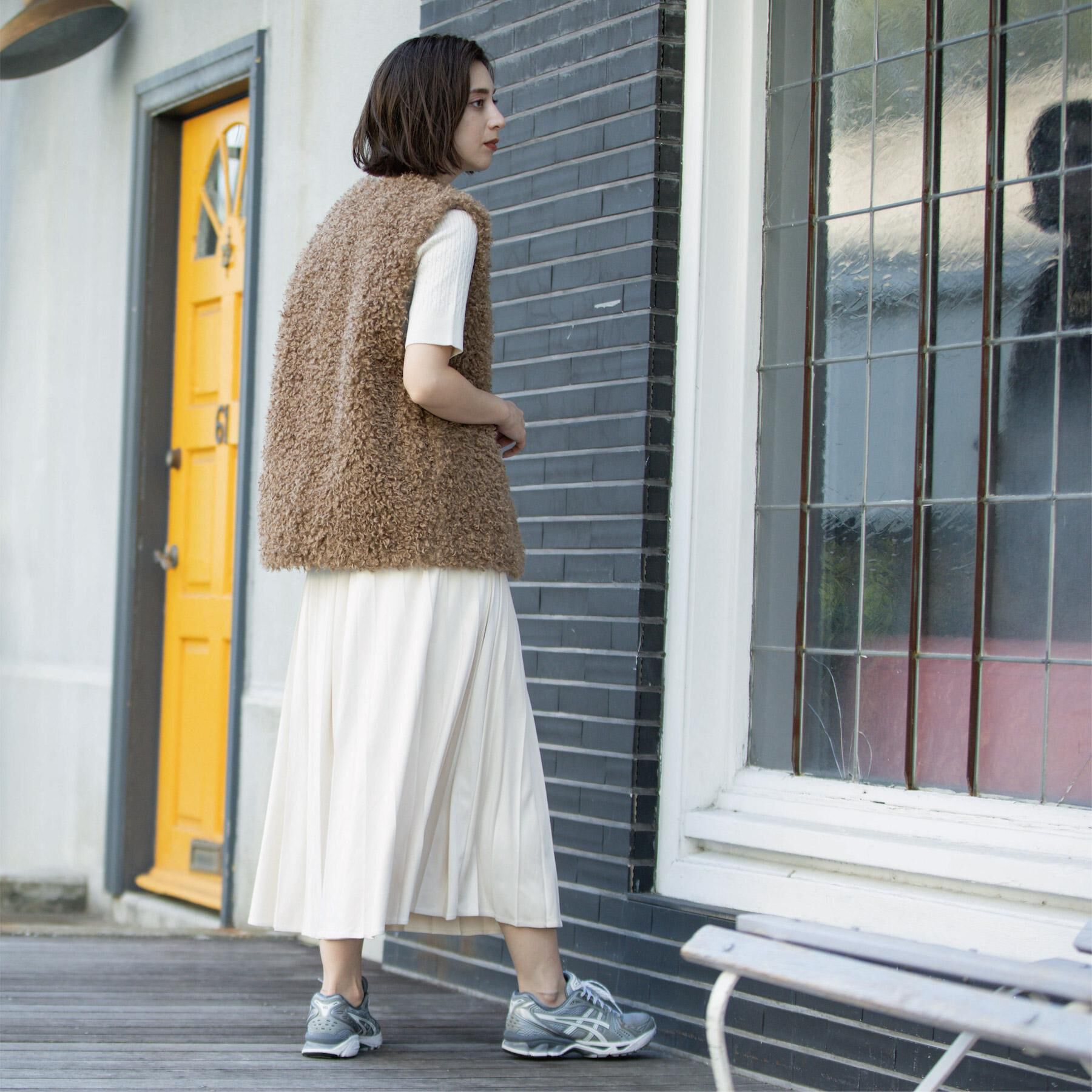 OPAQUE.CLIP「フェイクスウェードプリーツスカート【静電気防止加工/洗濯機OK】」|スカート|