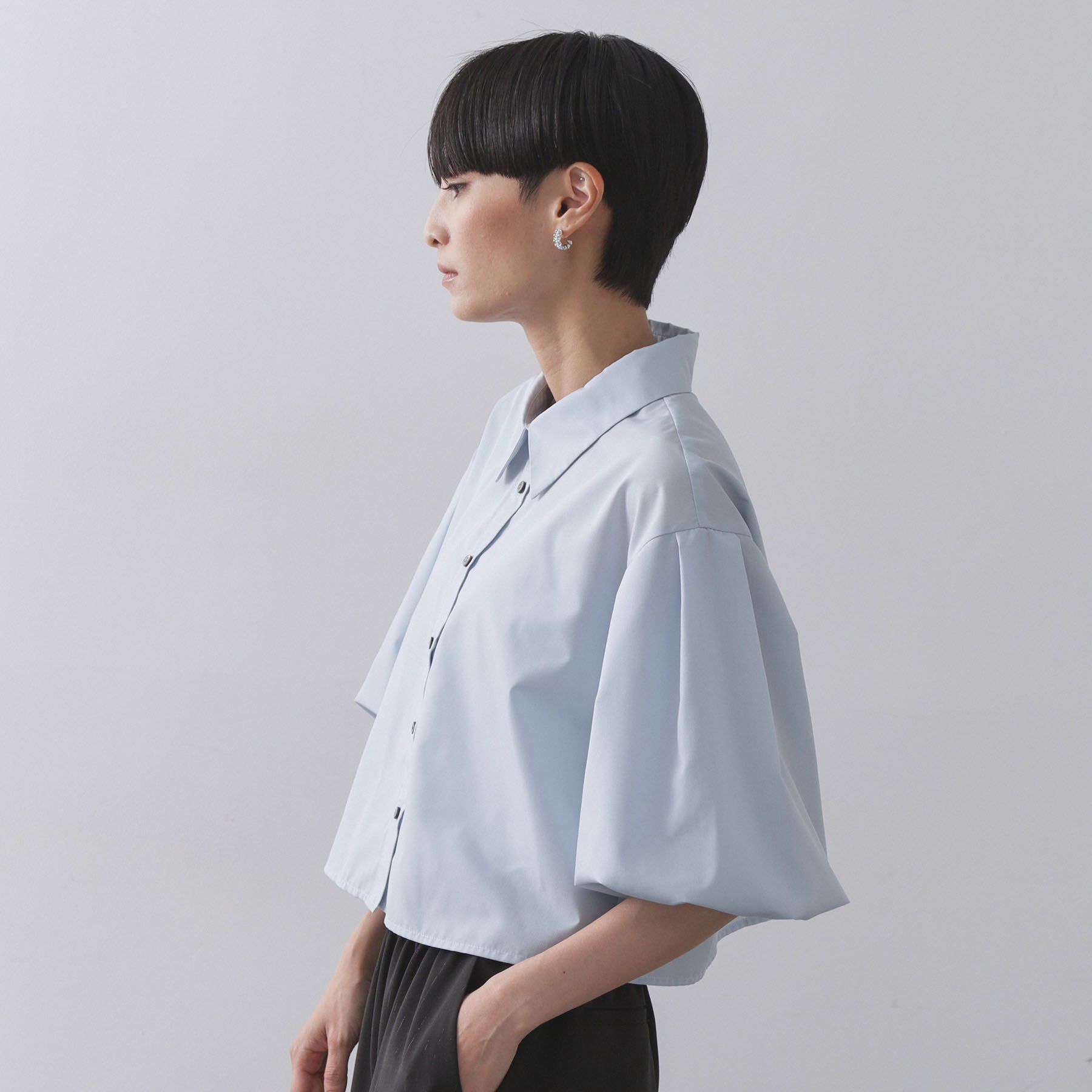 OPAQUE.CLIP「バルーンスリーブシャツ【洗濯機洗い可】」|シャツ・ブラウス|