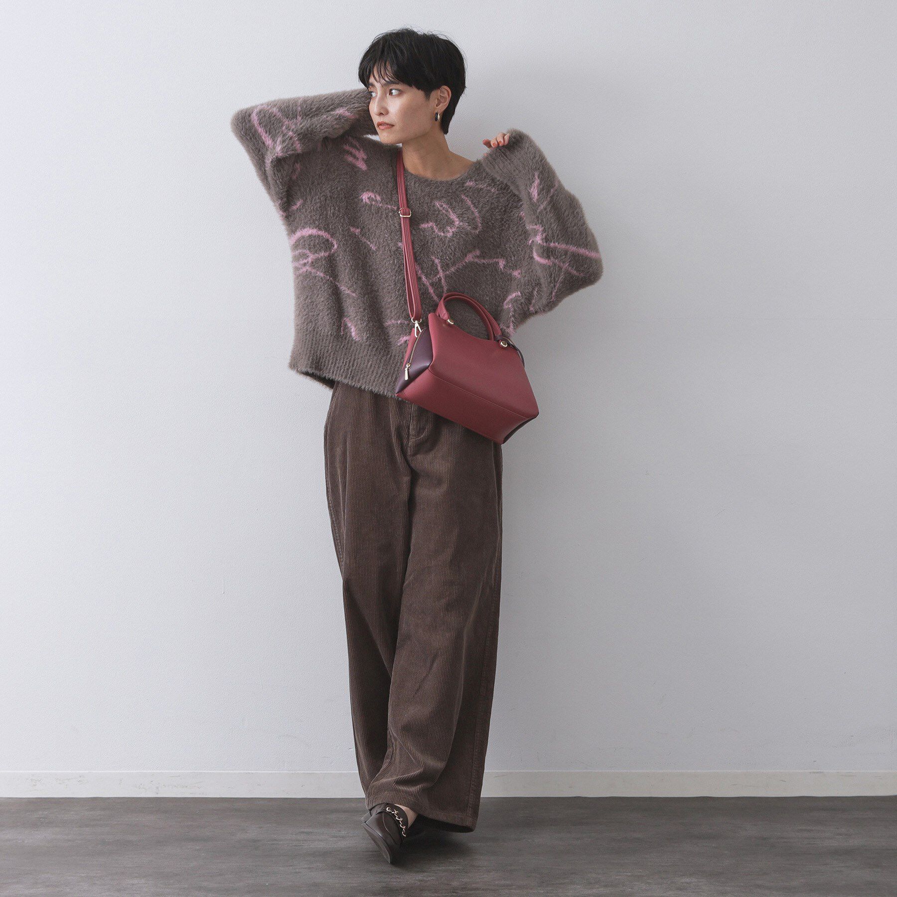 OPAQUE.CLIP「【2WAY/名品】バイカラーミドルボストンバッグ」|ショルダー・メッセンジャー|