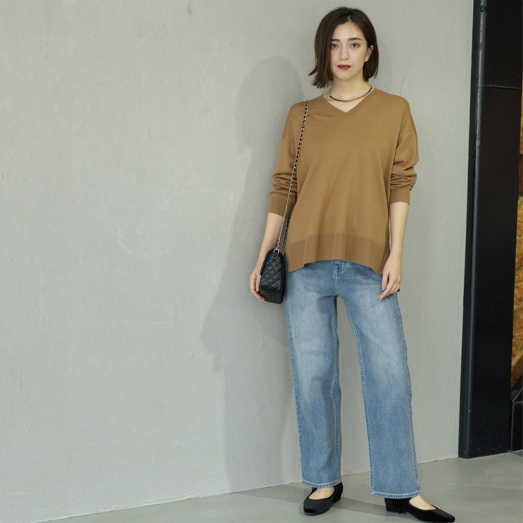 OPAQUE.CLIP「Vネックニット/エクストラファインメリノウール【THEシリーズ/洗濯機OK】」|ニット・セーター|