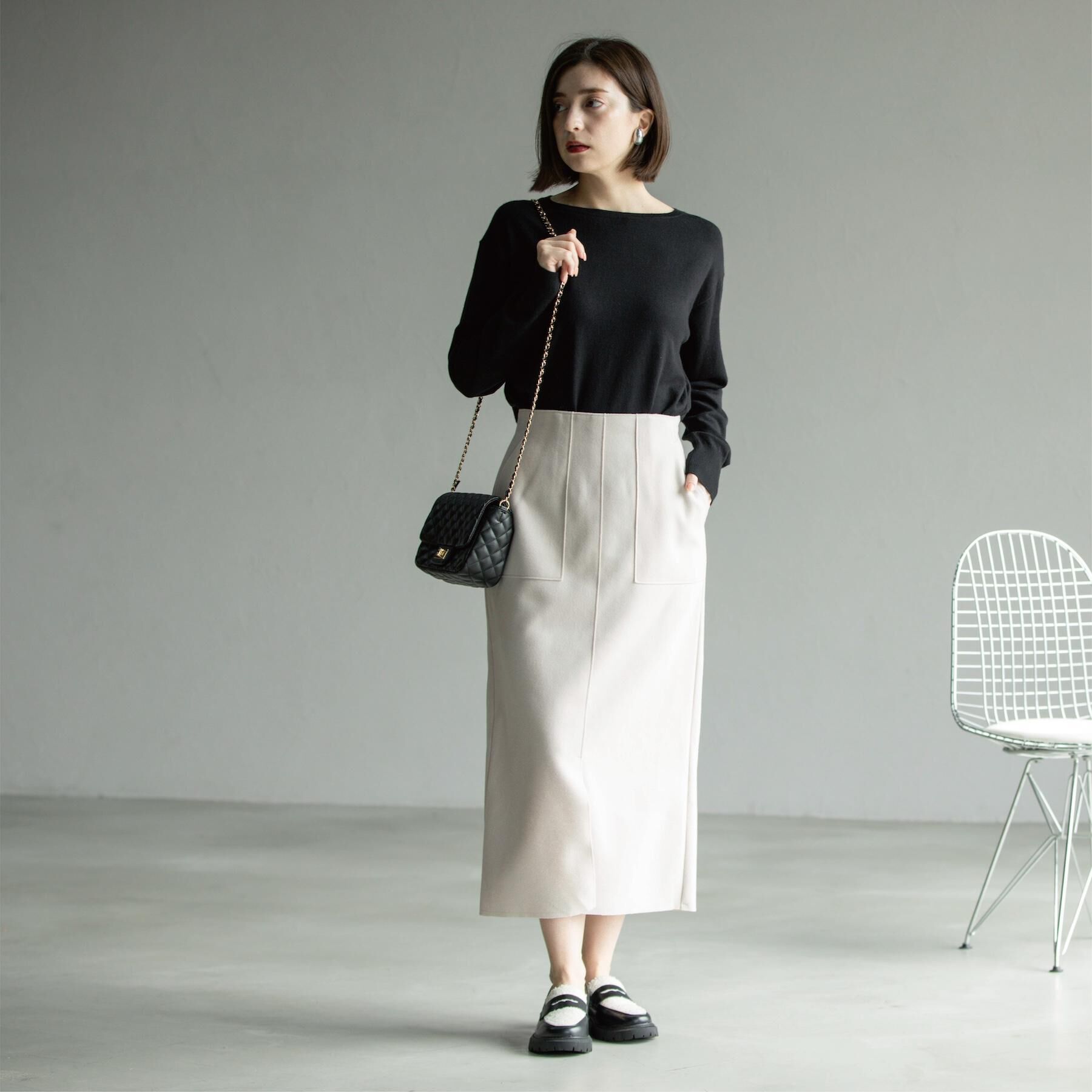 OPAQUE.CLIP「ウールライクタイトスカート【洗濯機洗い可】《8col》」|スカート|