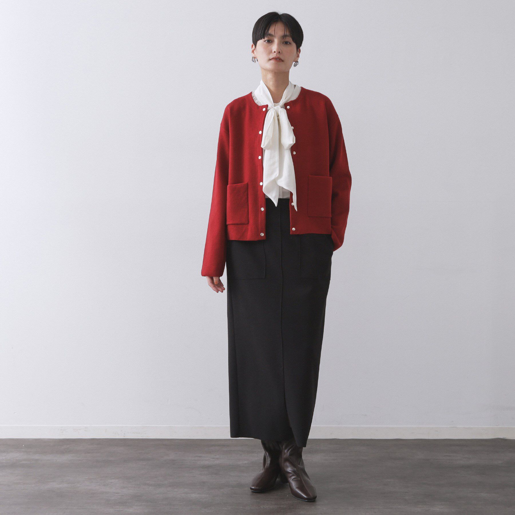 OPAQUE.CLIP「ウールライクタイトスカート【洗濯機洗い可】《8col》」|スカート|