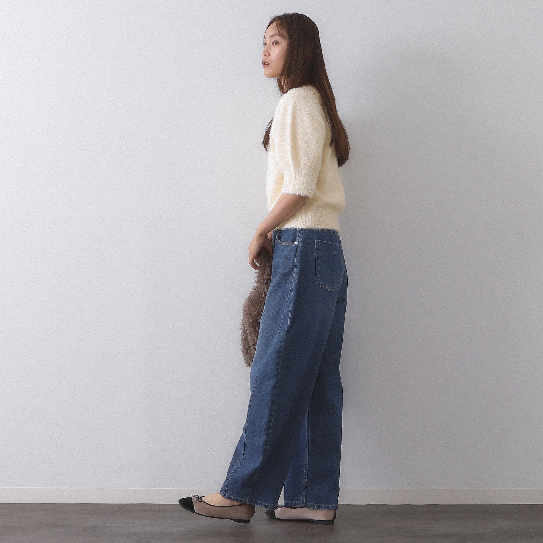 OPAQUE.CLIP「キラキラボリュームスリーブニット【洗濯機洗い可】」|ニット・セーター|