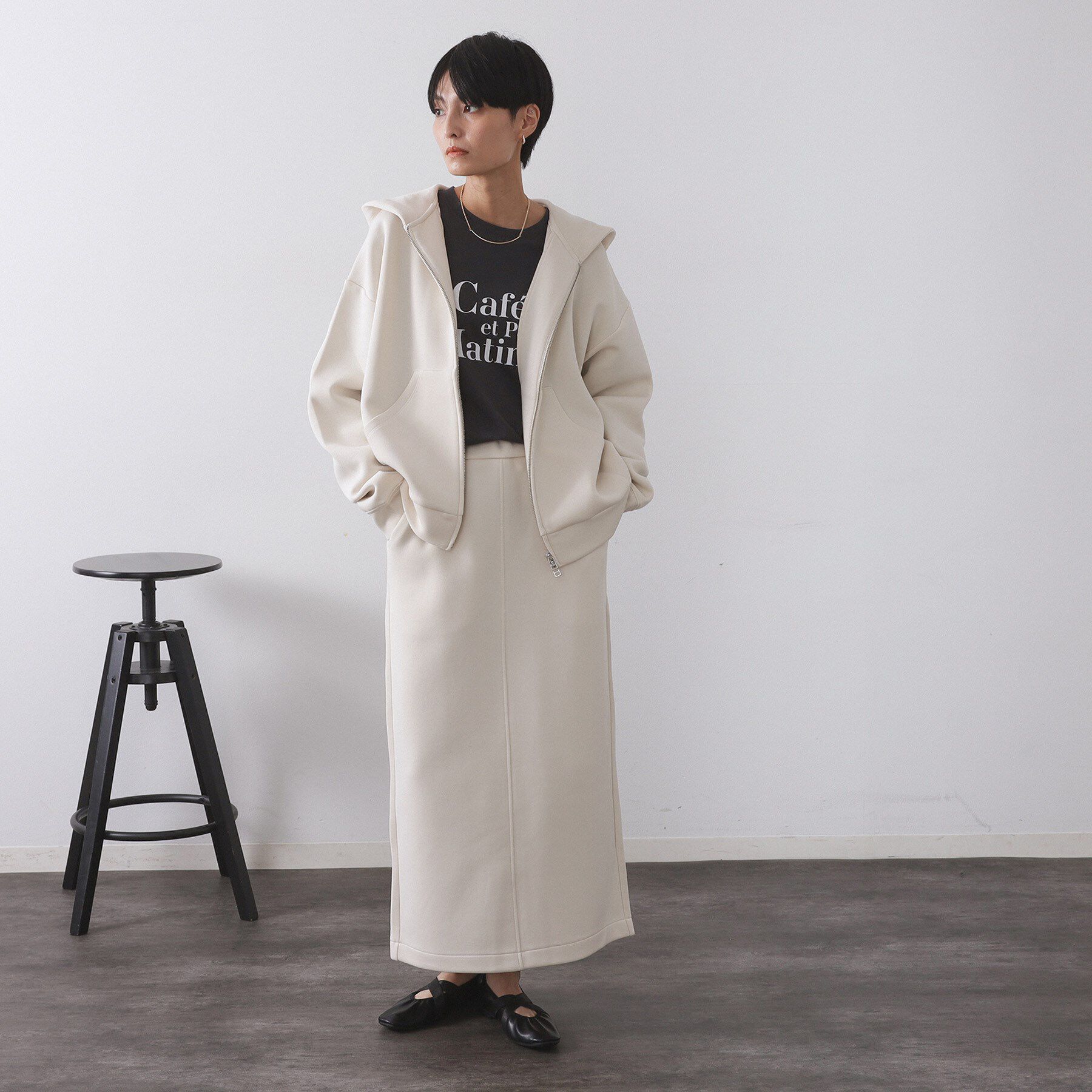 OPAQUE.CLIP「イージーナロースカート/セットアップ対応可【洗濯機OK】」|スカート|