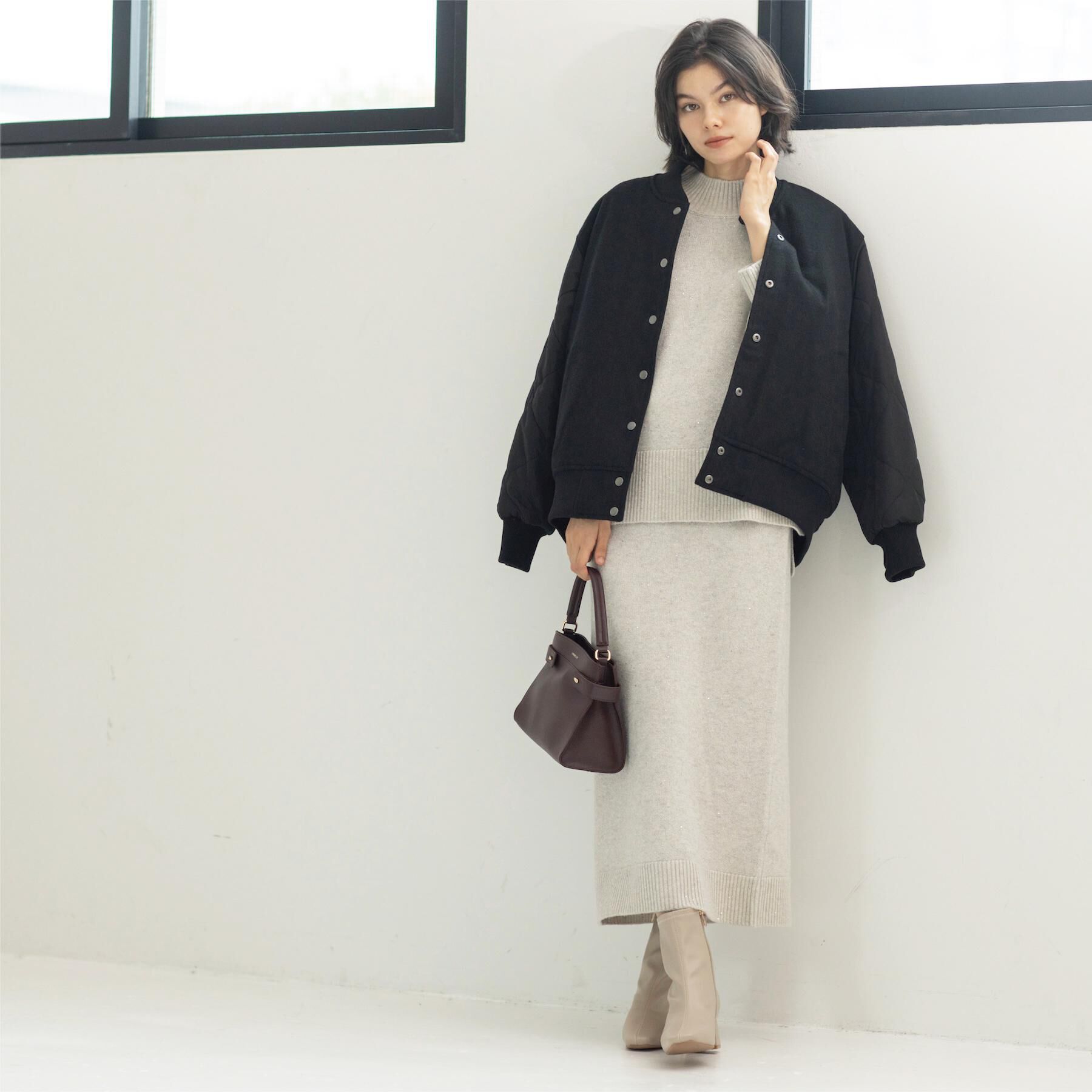 OPAQUE.CLIP「《リバーシブル》キルティングブルゾン」|ブルゾン・スタジャン|