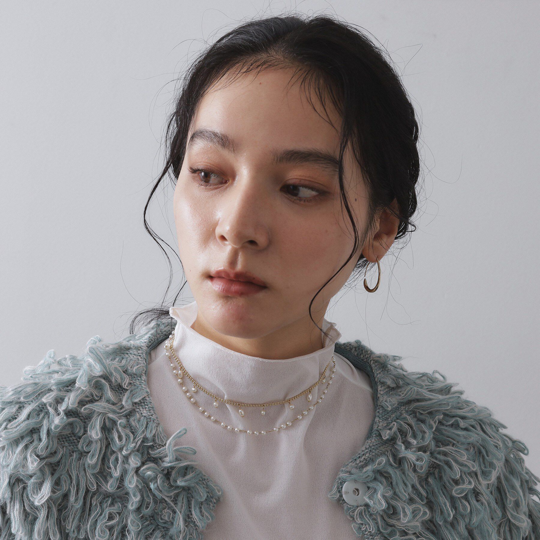 OPAQUE.CLIP「【2SET】2連フェイクパールチェーンネックレス」|ネックレス|