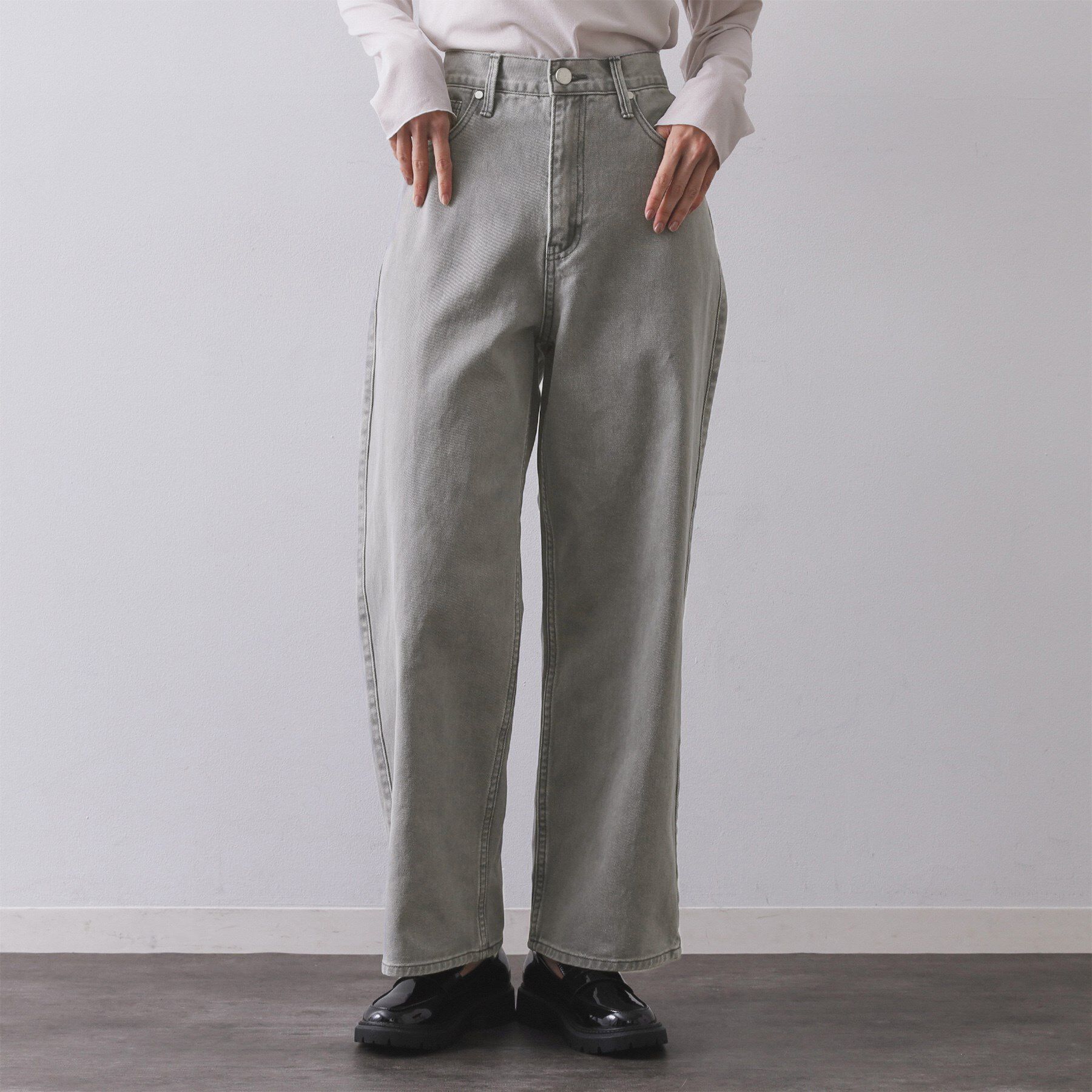 OPAQUE.CLIP「ヴィンテージカラーワイドストレートパンツ【洗濯機OK】」|その他|