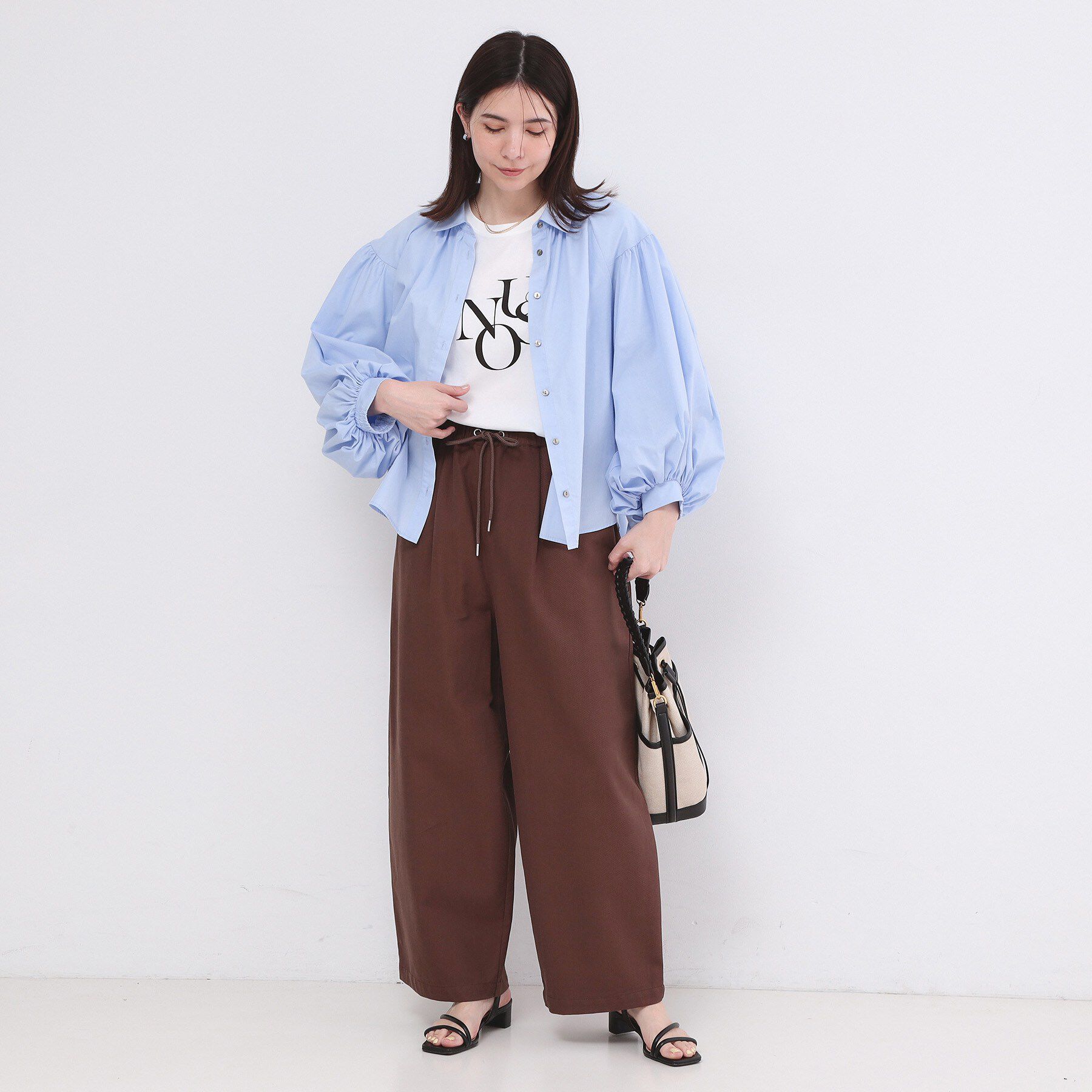 OPAQUE.CLIP「リラクシーロゴプリントTシャツ【洗濯機OK】」|Tシャツ・カットソー|