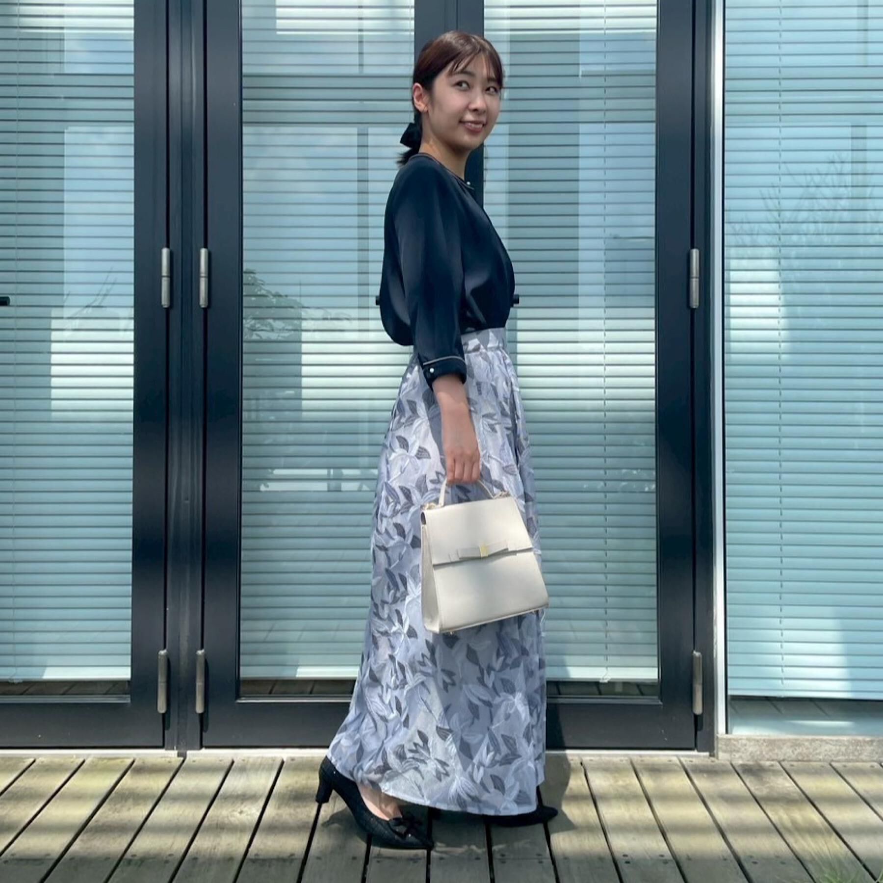 Couture broach「【花柄・きれいめ・通勤】リンドウエンブロメッシュスカート」|スカート|