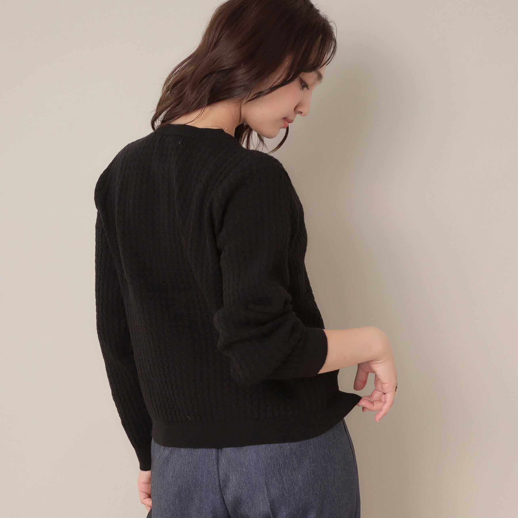 Couture broach「【大人可愛い・きれいめ・通勤】ケーブルカーディガン」|カーディガン|