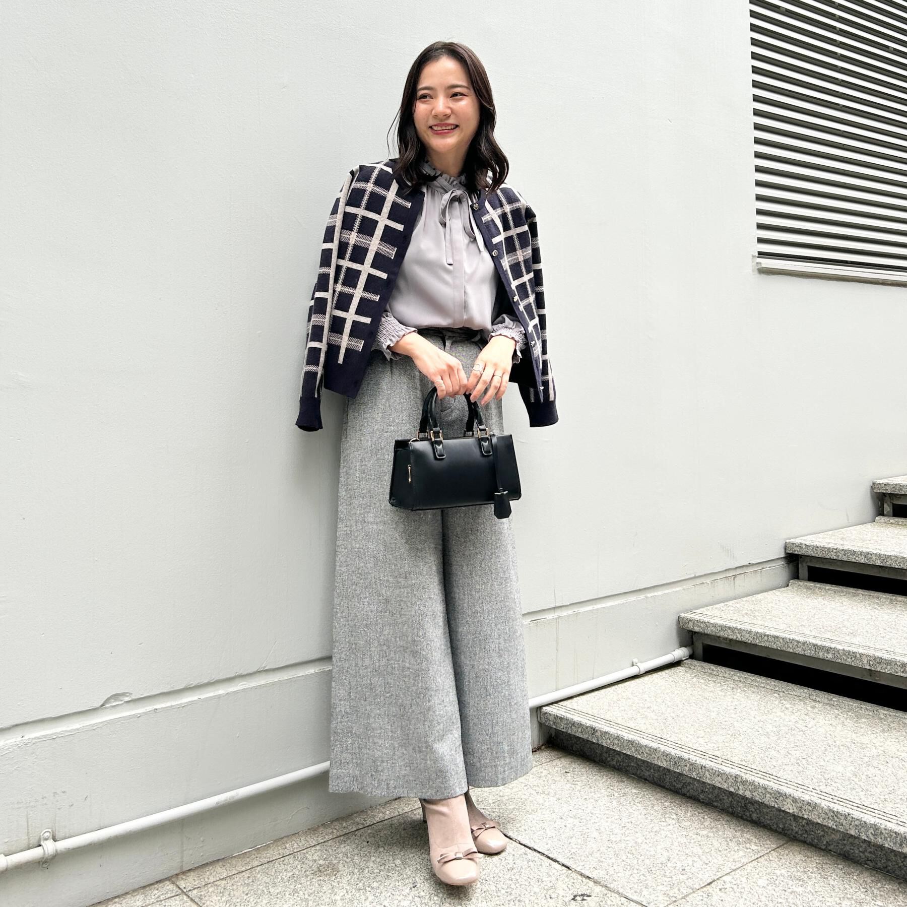 Couture broach「【大人可愛い・通勤】チェックジャカード ニットカーディガン」|カーディガン|