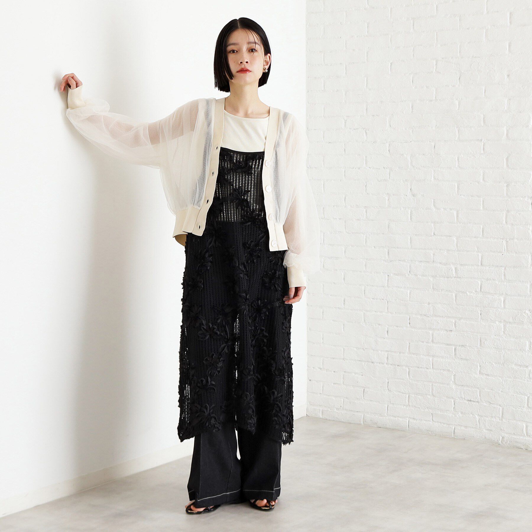 THE SHOP TK「3Dレースキャミワンピ」|ワンピース|