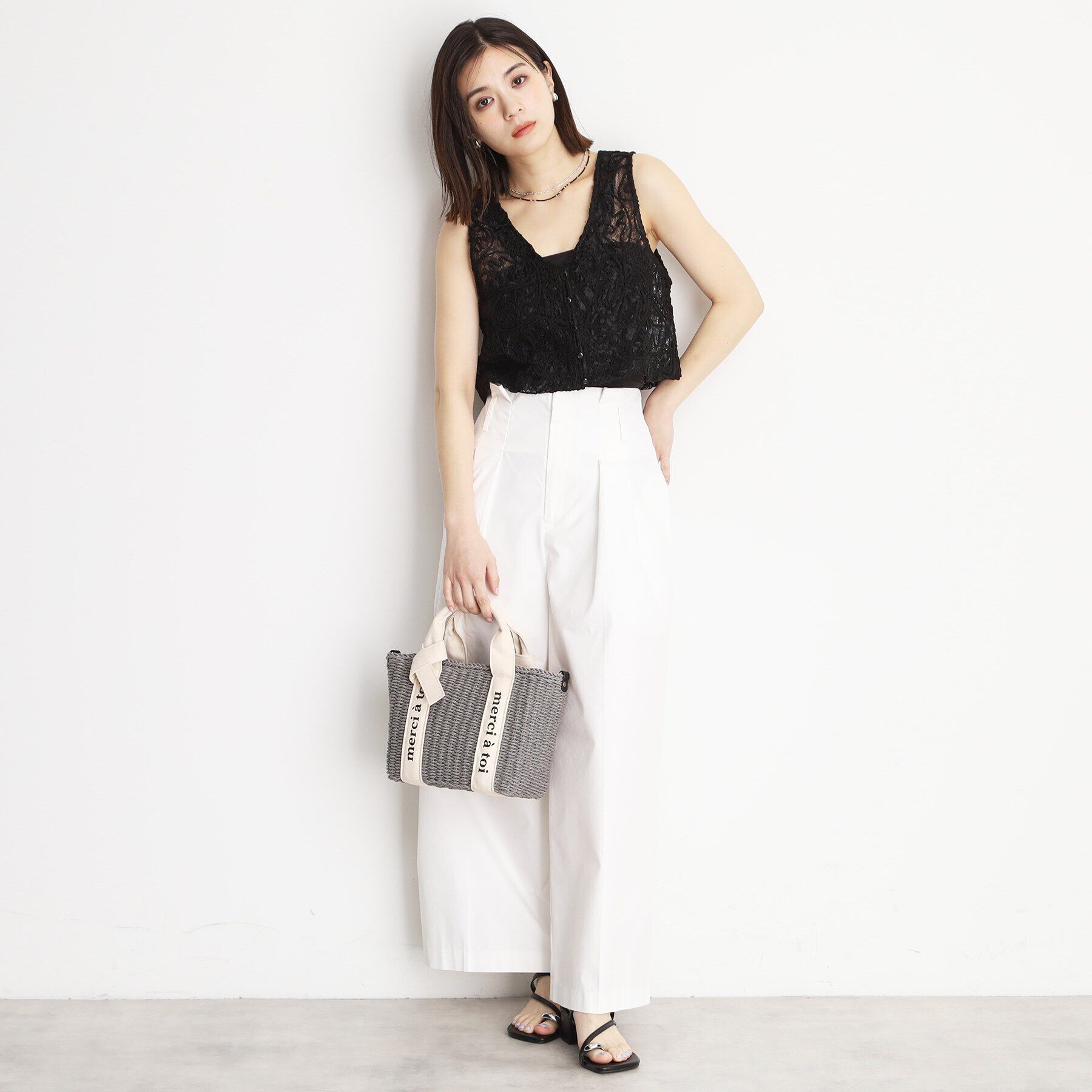 THE SHOP TK「ロゴ雑材バッグ」|ショルダー・メッセンジャー|