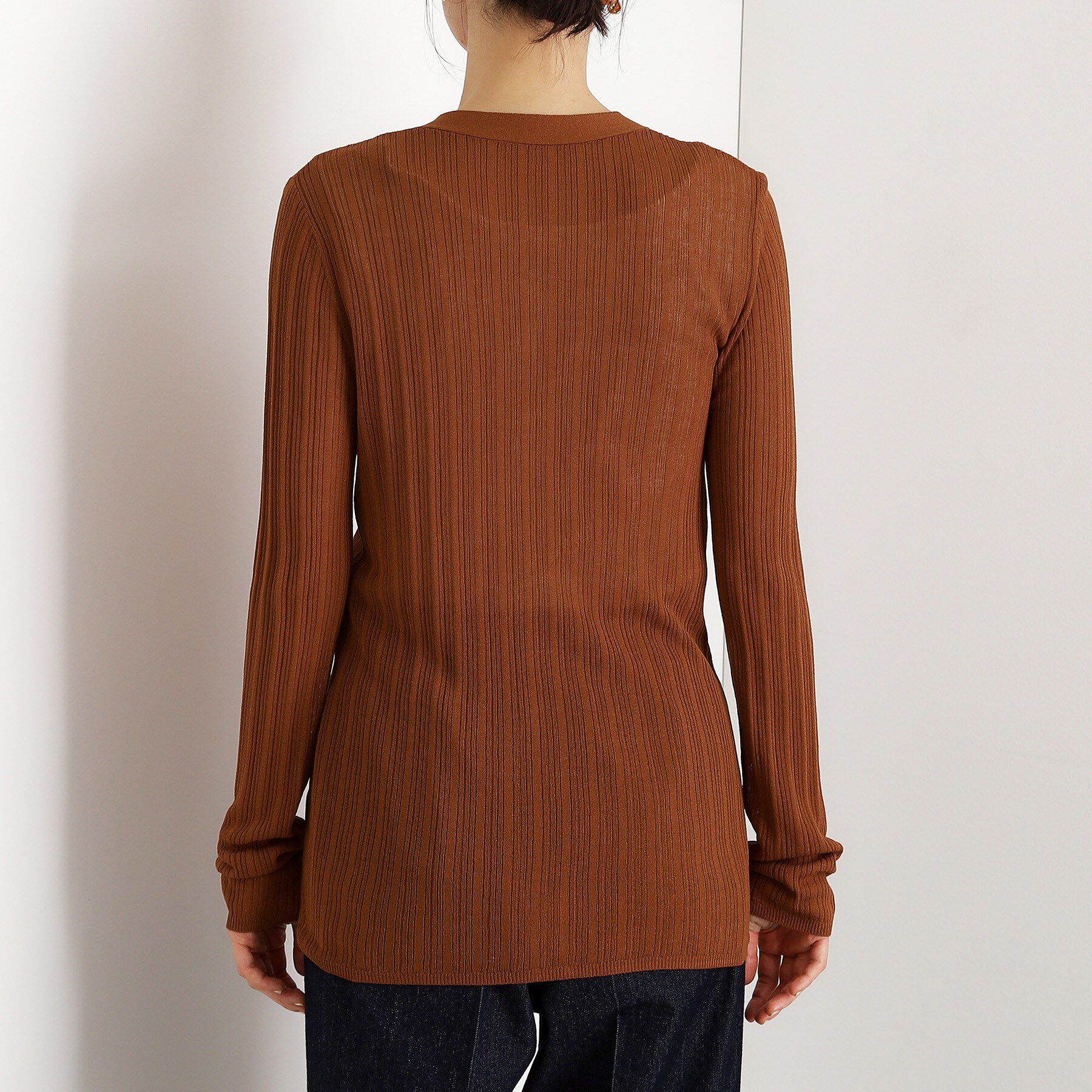 THE SHOP TK「ランダムリブカーディガン【洗濯機OK】」|カーディガン|