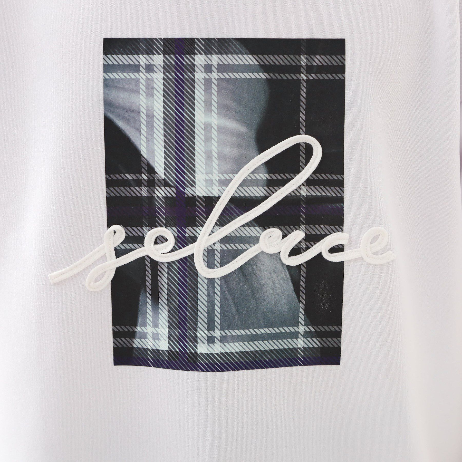 THE SHOP TK「コード刺繍フォトプリント半袖Tシャツ 【洗濯機OK】」|Tシャツ・カットソー|