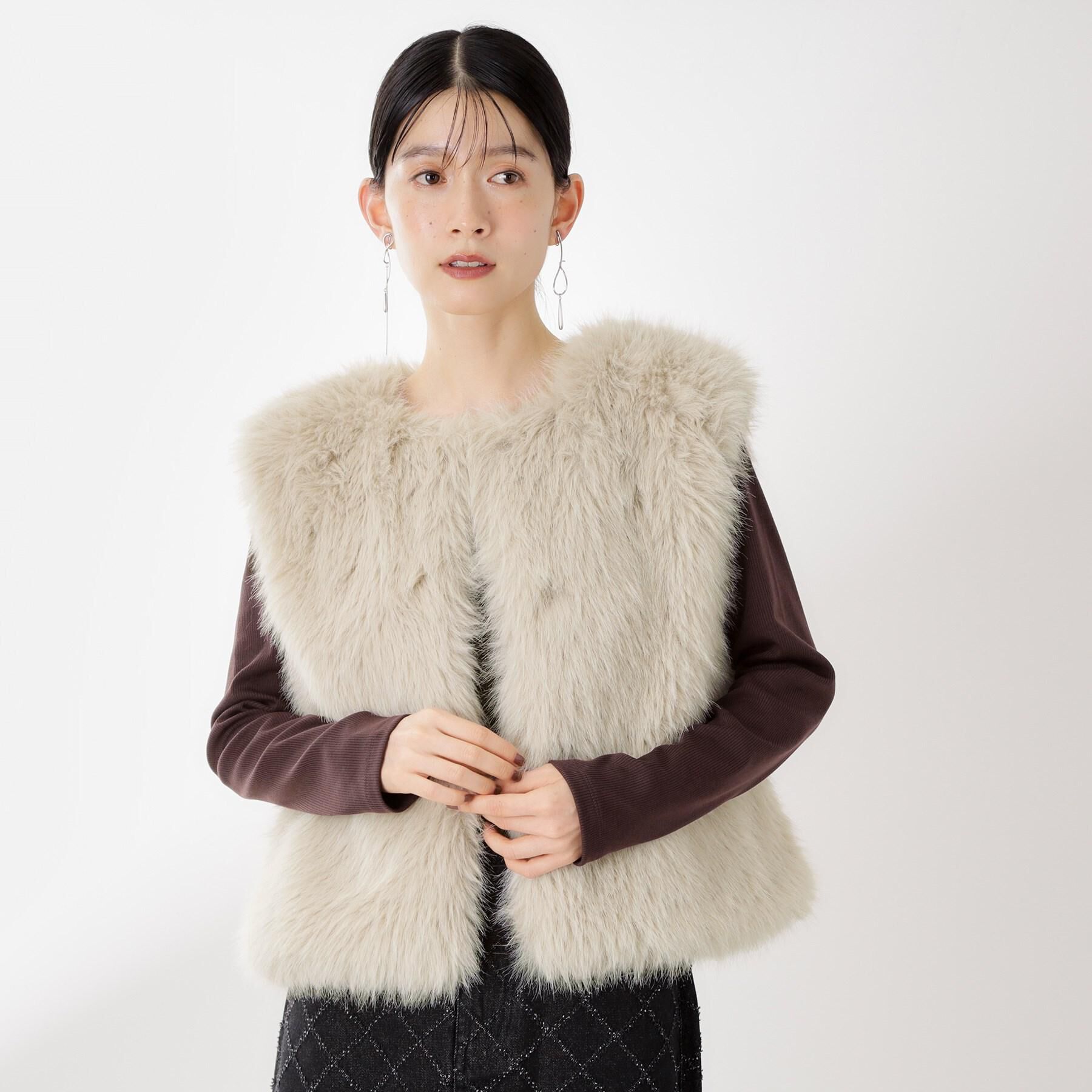 THE SHOP TK「フェイクファーベスト」|ベスト・ジレ|