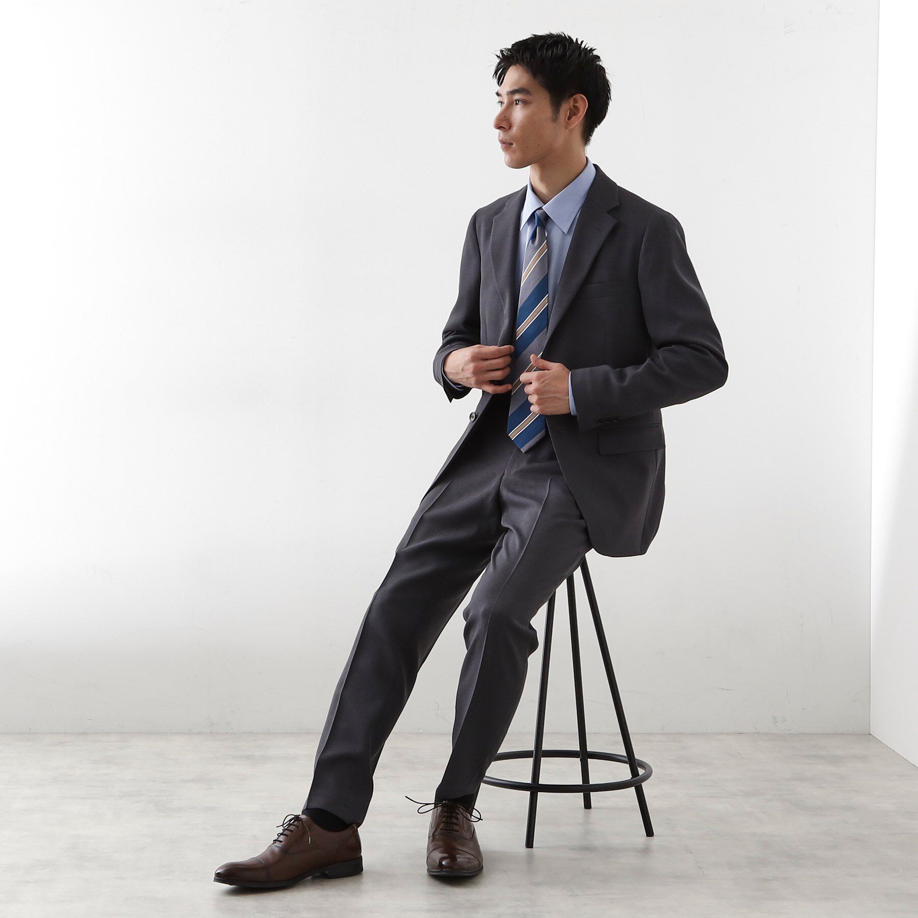 THE SHOP TK「バーズアイジャケット 【洗濯機OK/セットアップ可】」|テーラードジャケット|