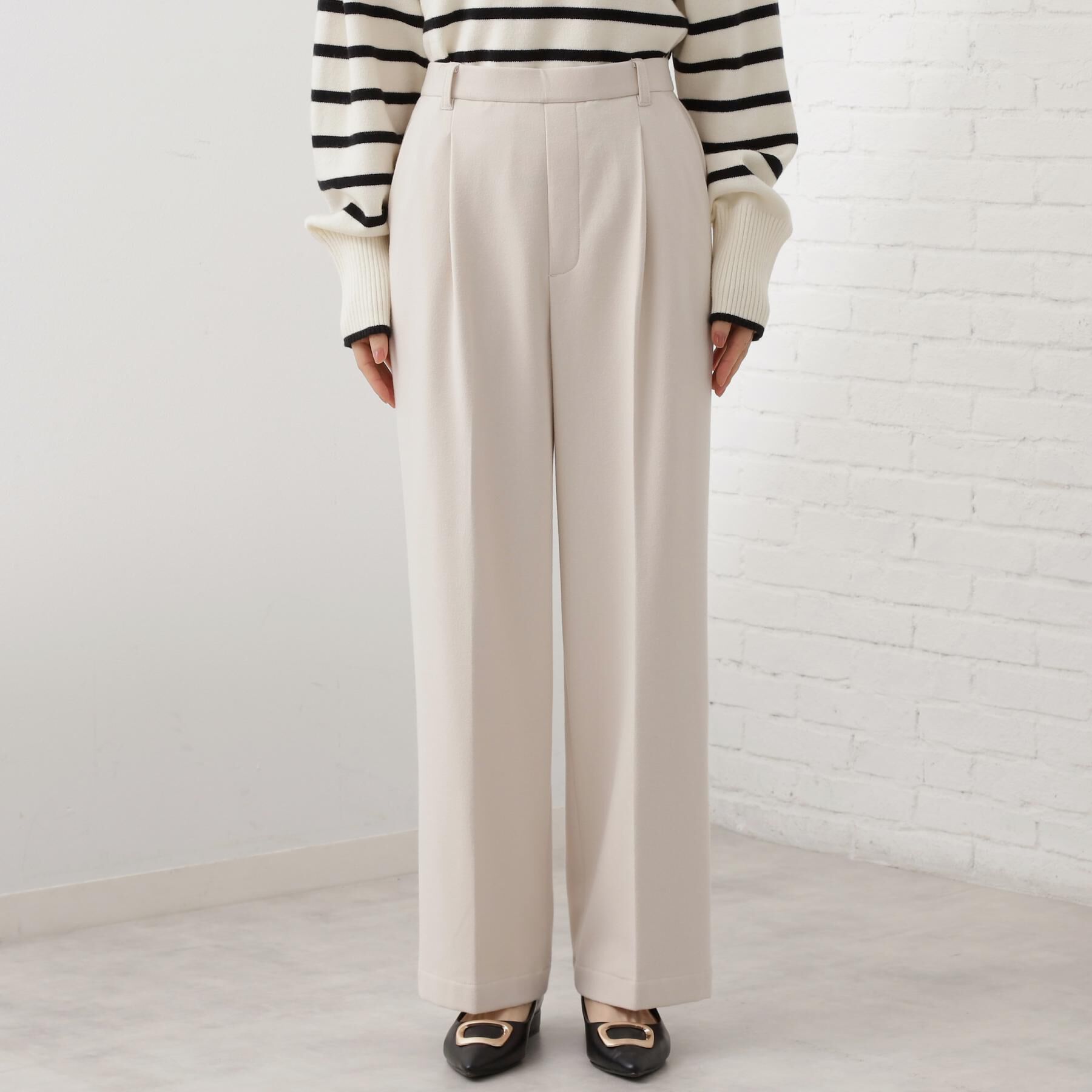 THE SHOP TK「【着丈選べる/XS～XLサイズ】あったか裏起毛ワイドパンツ」|その他|